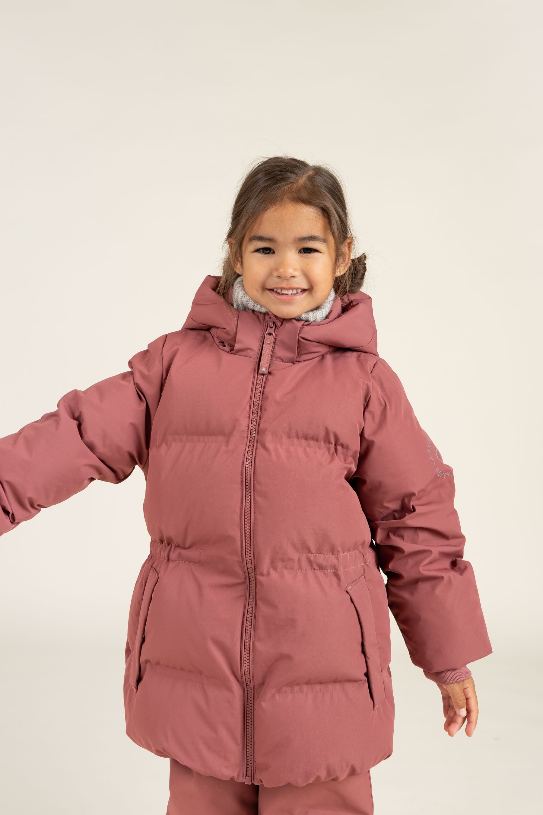 Winterjacke mit Kordelzug - Kids - Vintage Red | 100534 Elenor