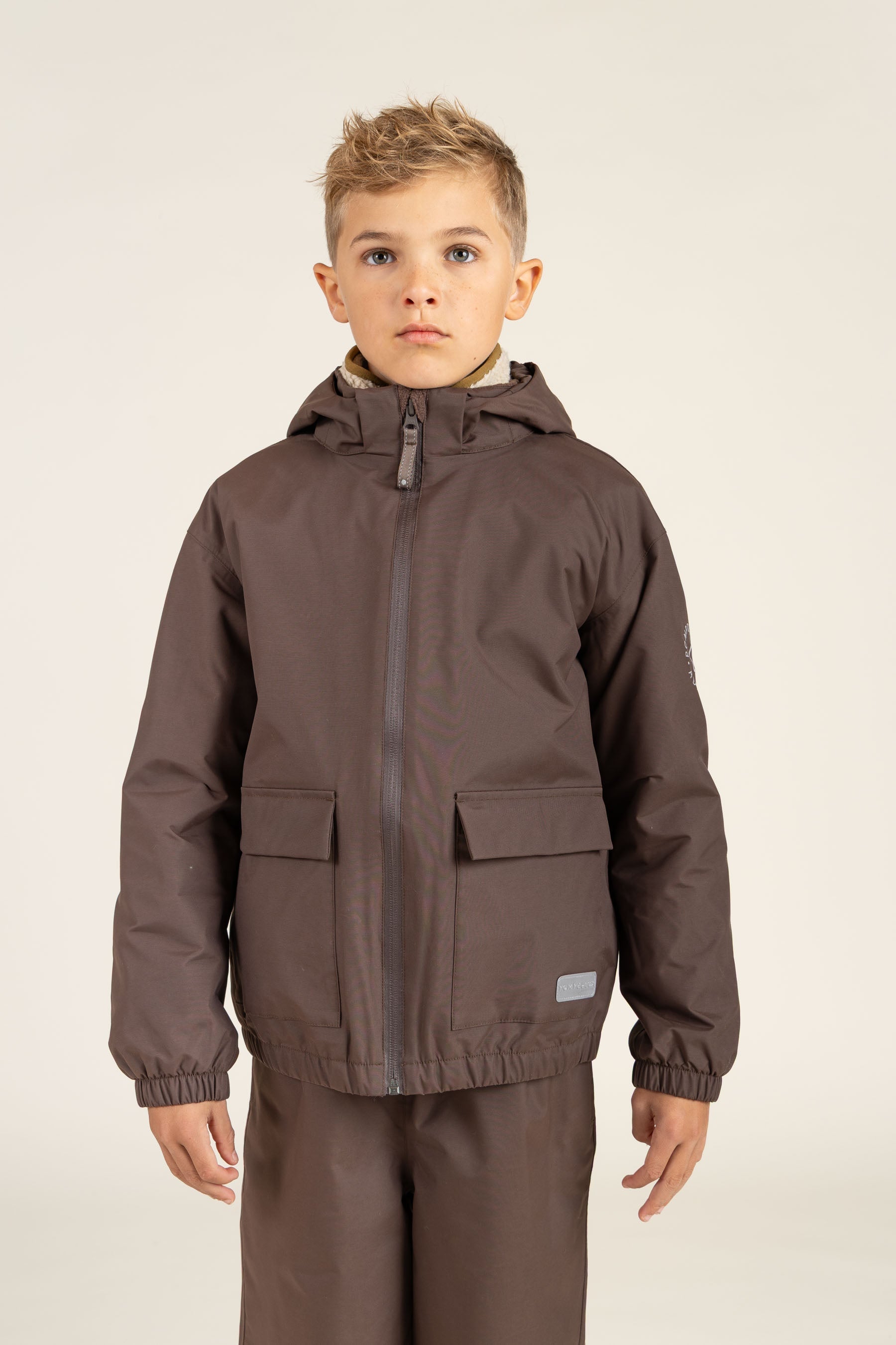 Shell Jacke mit Path-Tasche - Tween - Chocolate | 100500 Luke