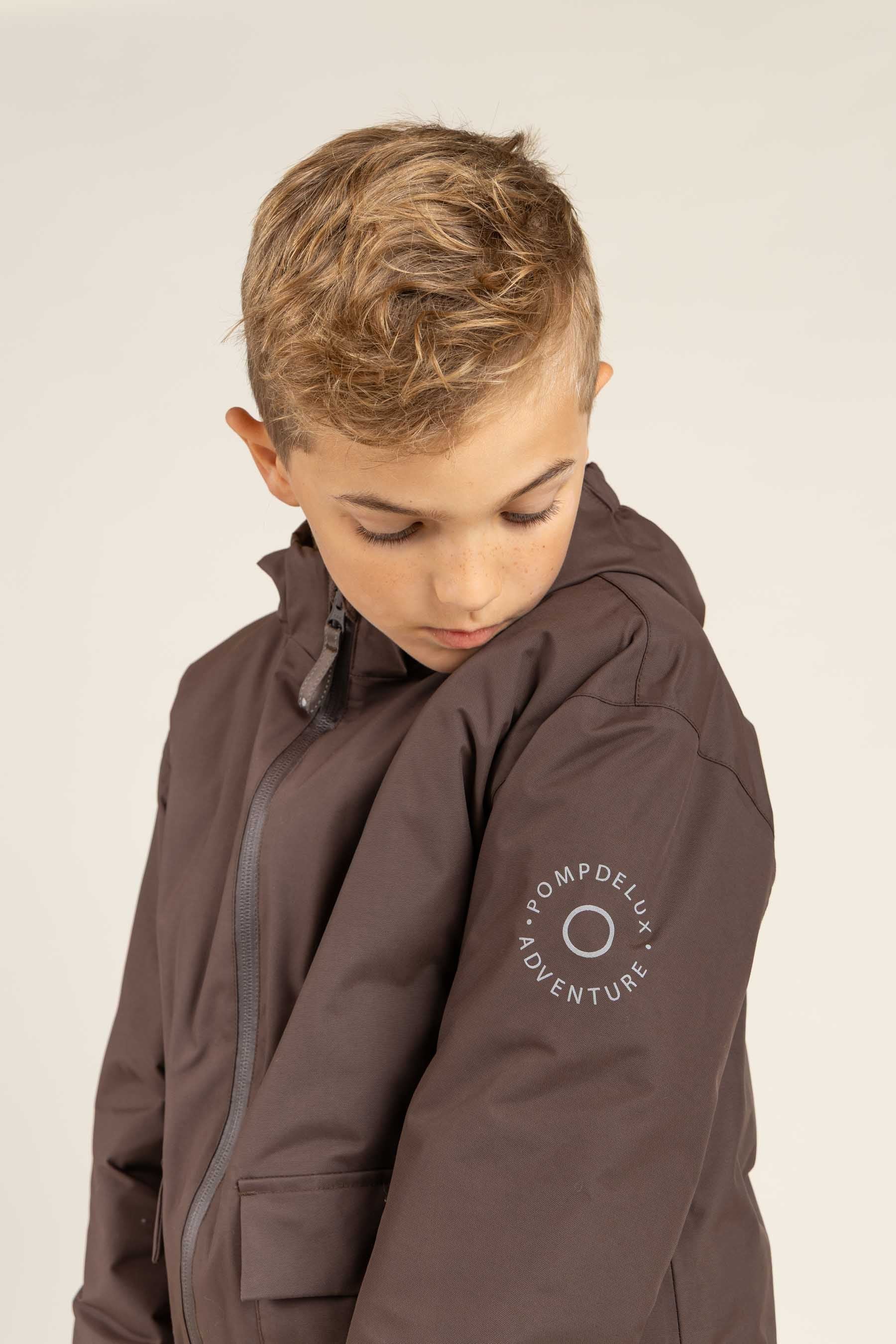 Shell Jacke mit Path-Tasche - Tween - Chocolate | 100500 Luke