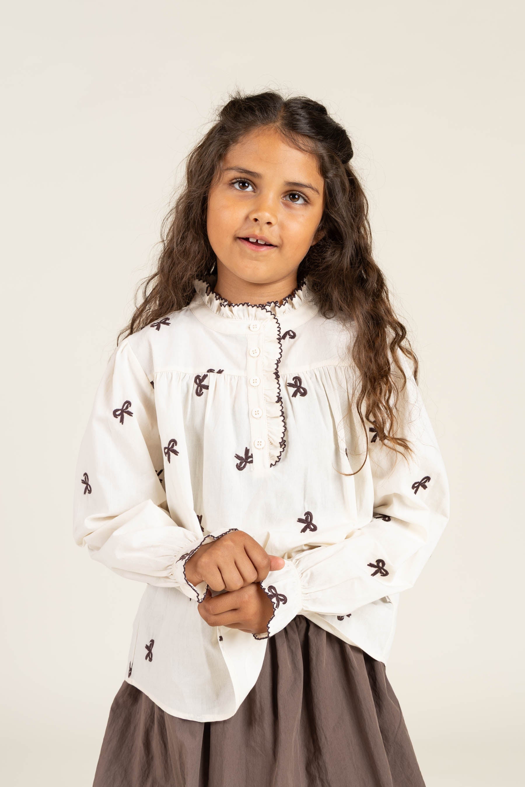 Popeline-Bluse mit Stickerei - Tween - Off White | 100674 Adison