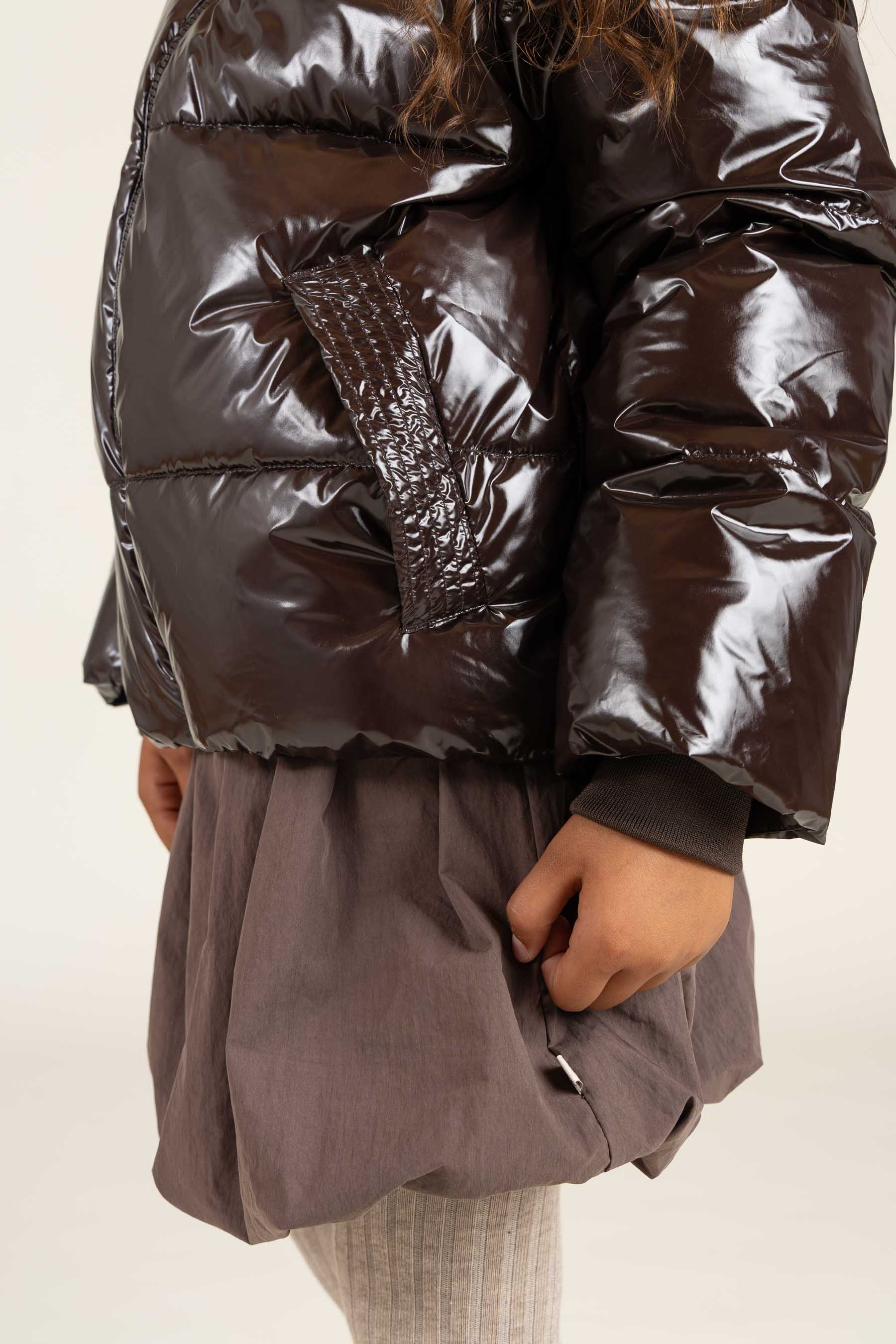 Glänzende Pufferjacke - Tween - Chocolate | 100532 Violet