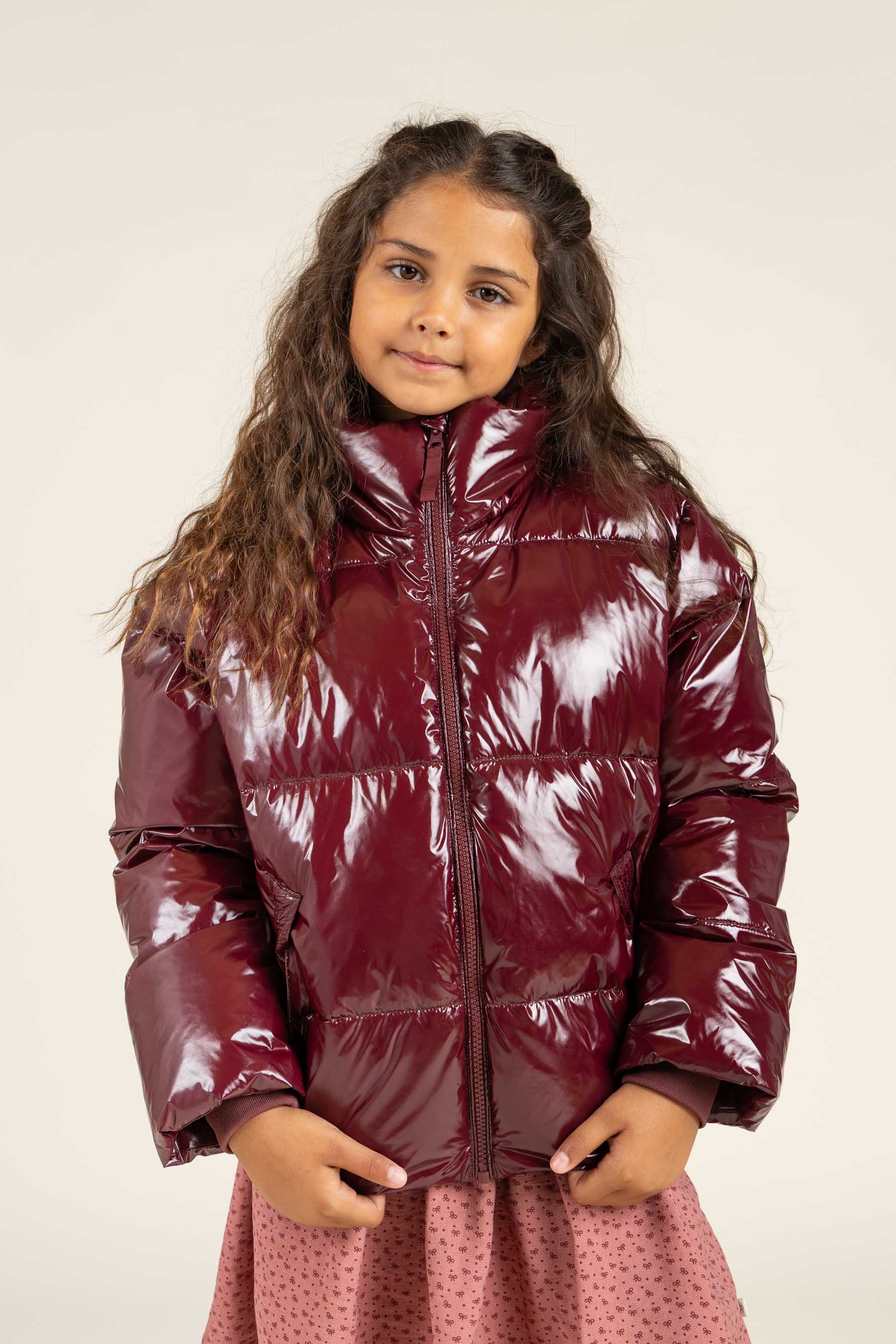 Glänzende Pufferjacke - Tween - Burgundy | 100531 Violet