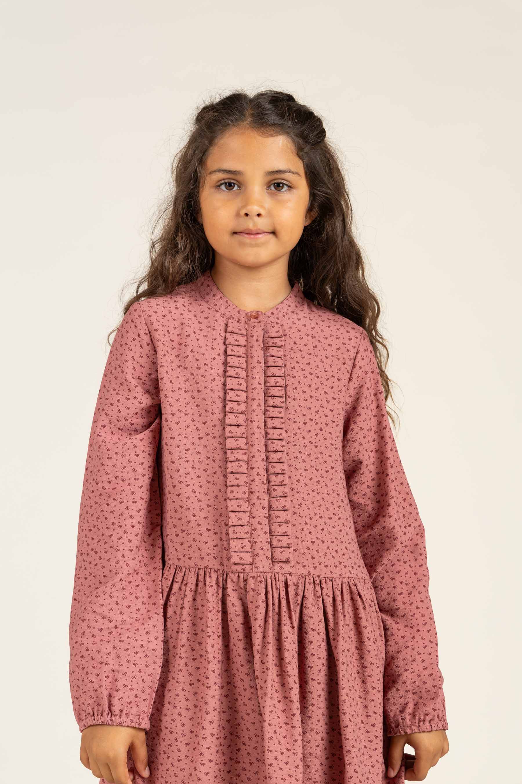 Bedrucktes Kleid aus Krepp-Viskose - All - Rose | 100661 Ana