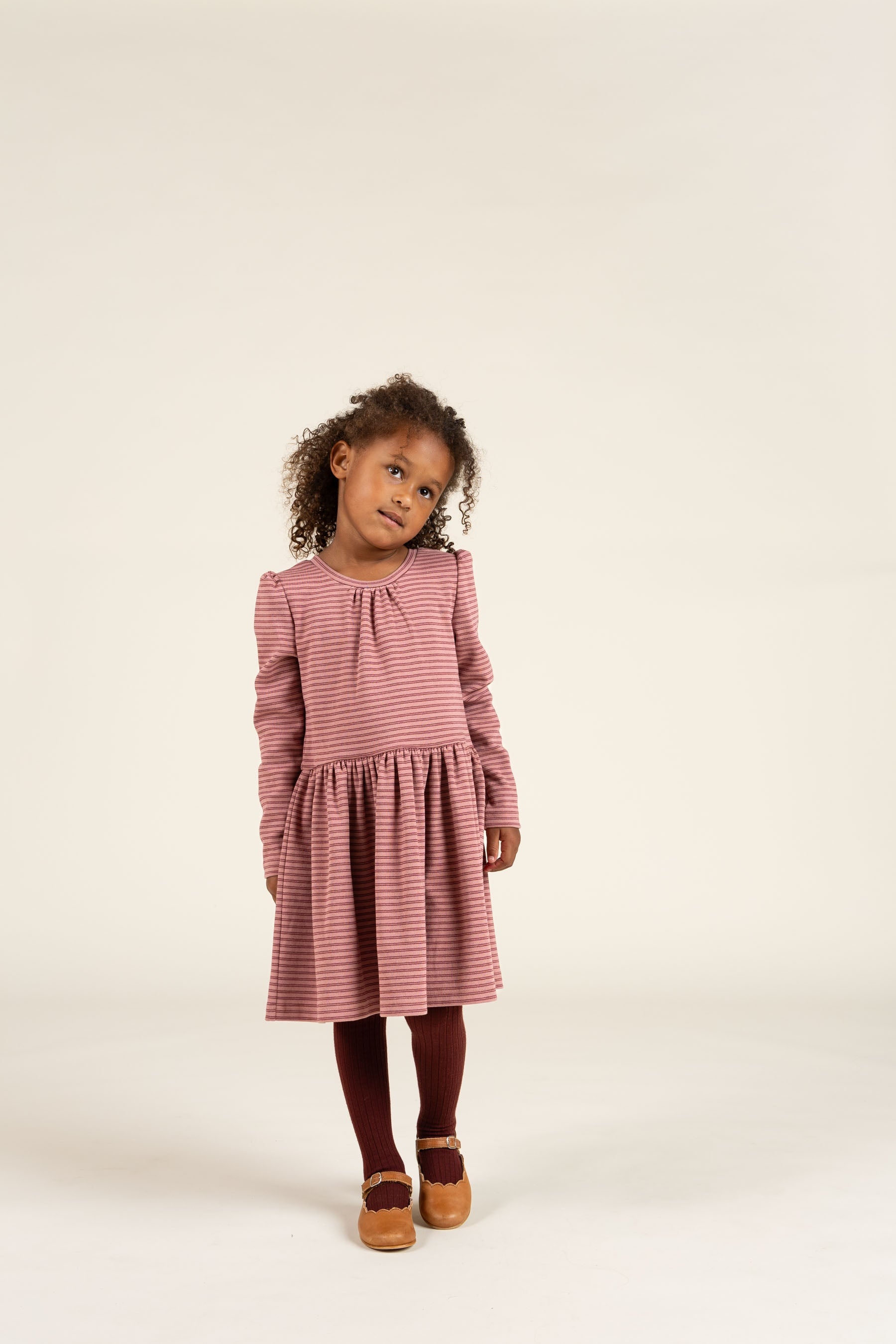 Gestreiftes Jersey-Kleid - Kids - Rose Stripe | 100650 Elise