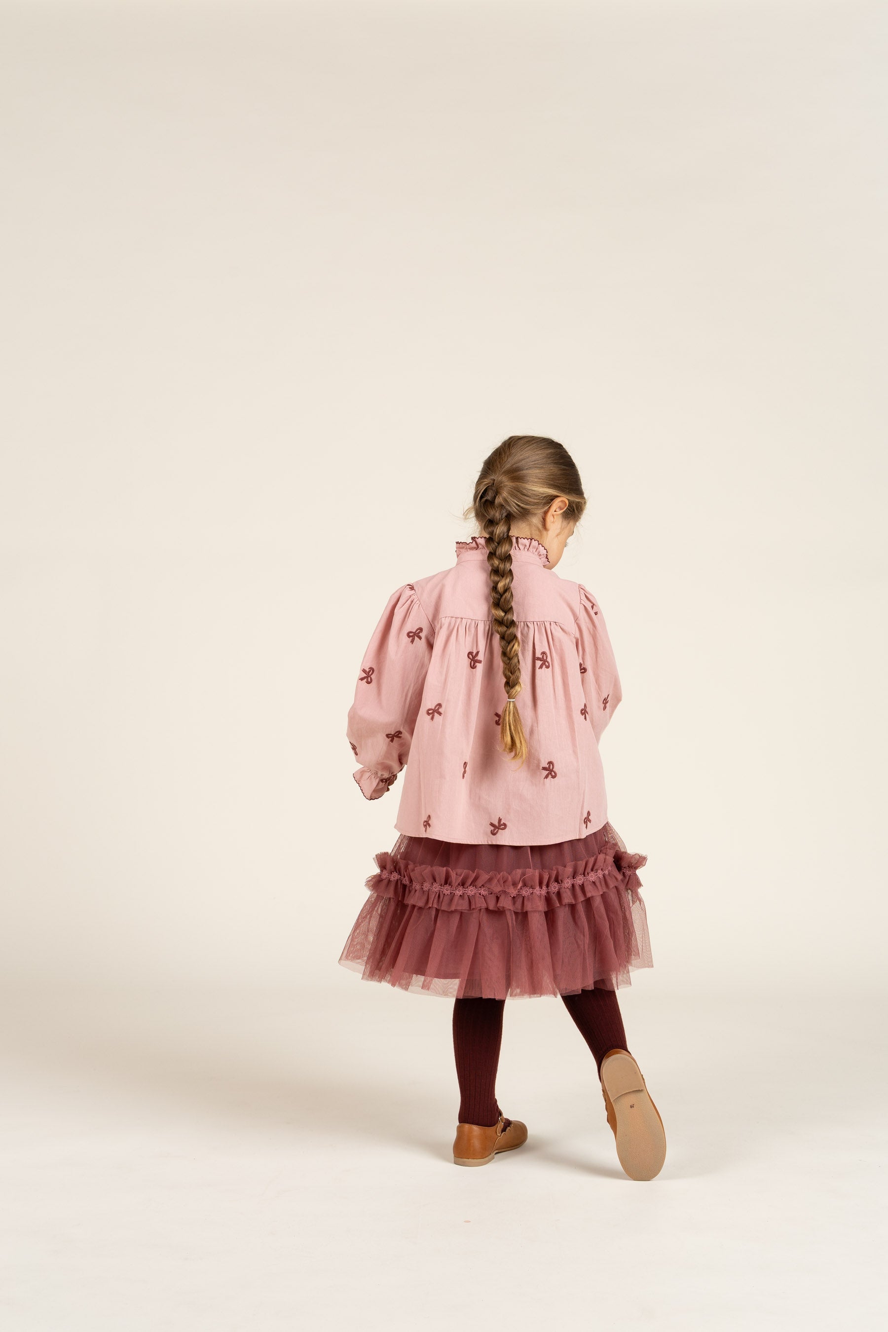 Popeline-Bluse mit Stickerei - Kids - Rose | 100677 Adison