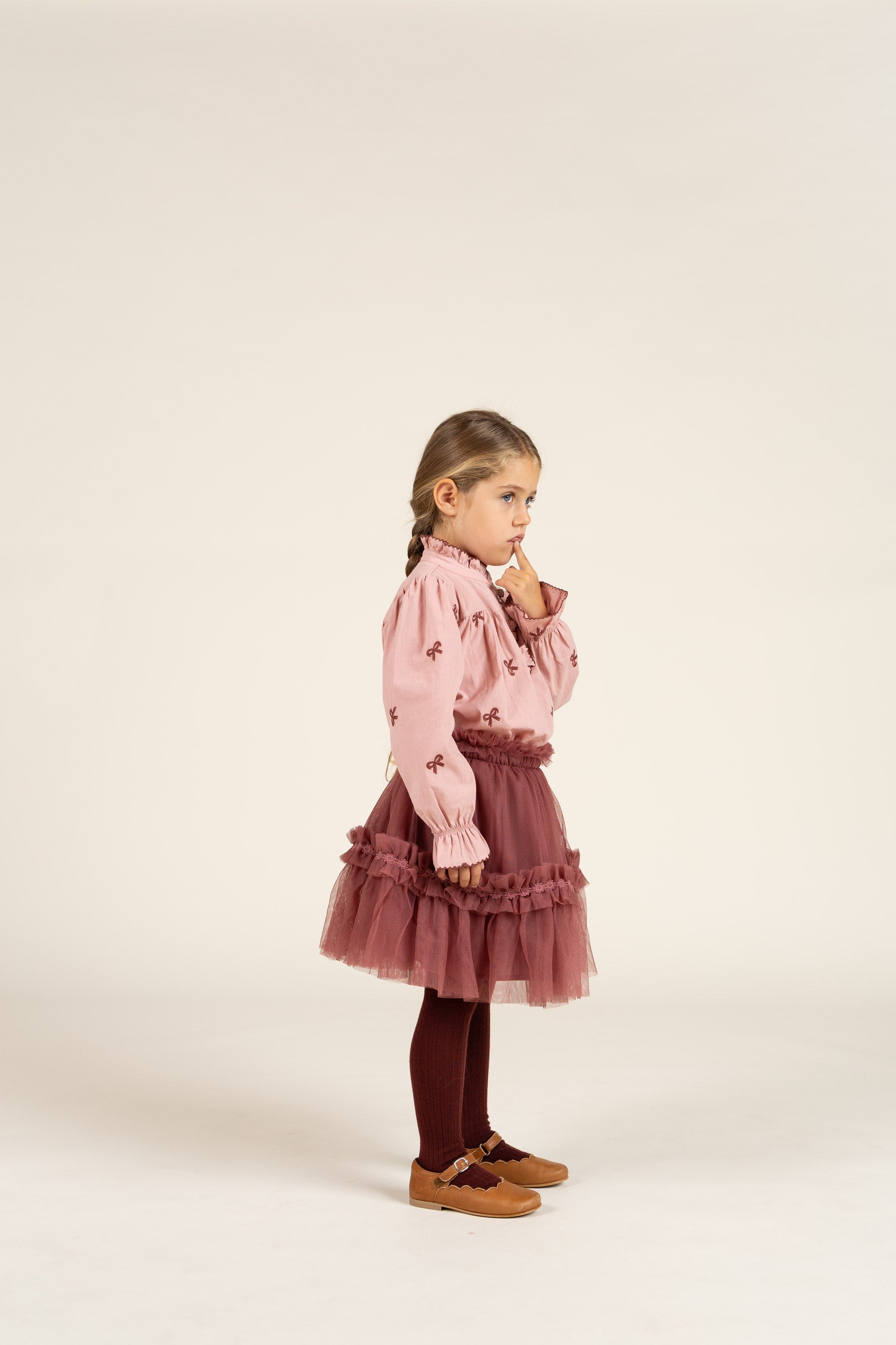 Popeline-Bluse mit Stickerei - Kids - Rose | 100677 Adison