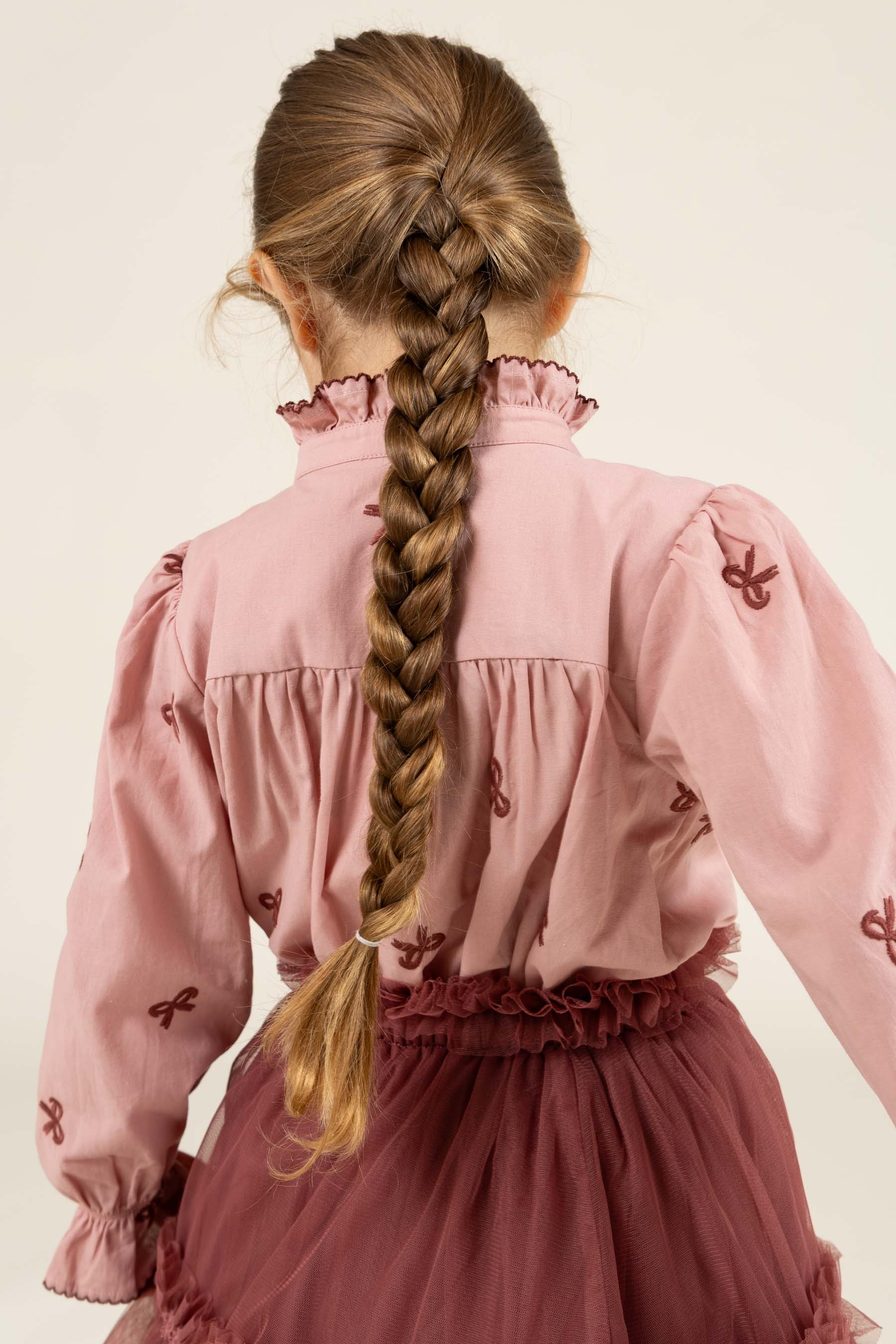 Popeline-Bluse mit Stickerei - Kids - Rose | 100677 Adison