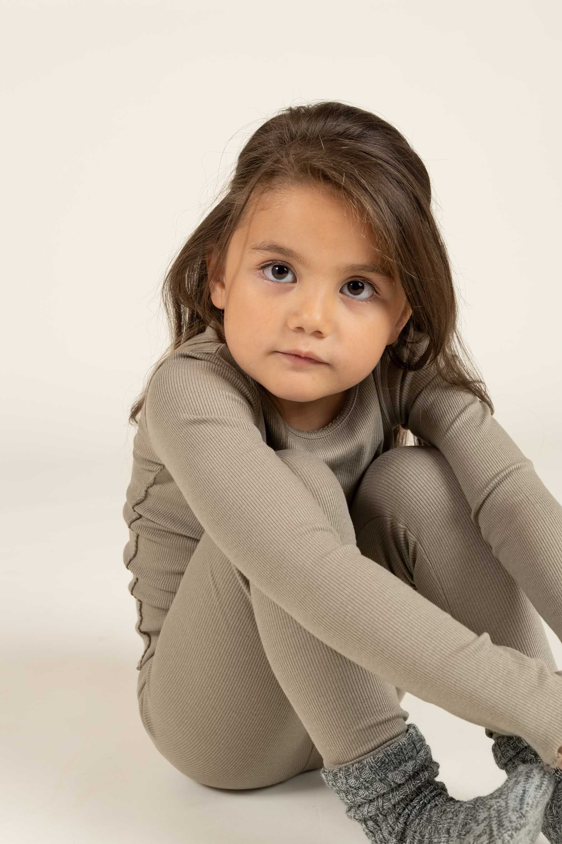 Leggings aus Modalripp - Kids - Dusty Green | 100590 Mia