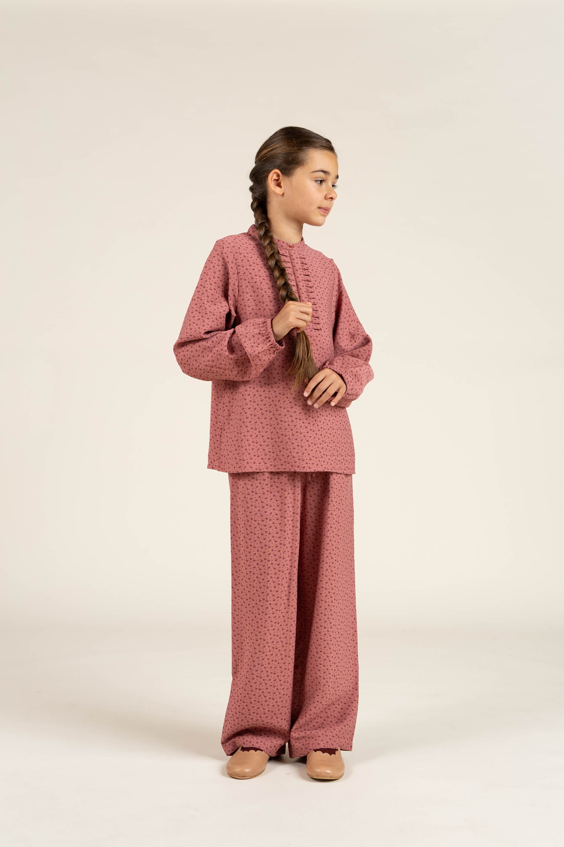 Bedruckte Hemdbluse aus Krepp-Viskose - Tween - Rose | 100657 Ana