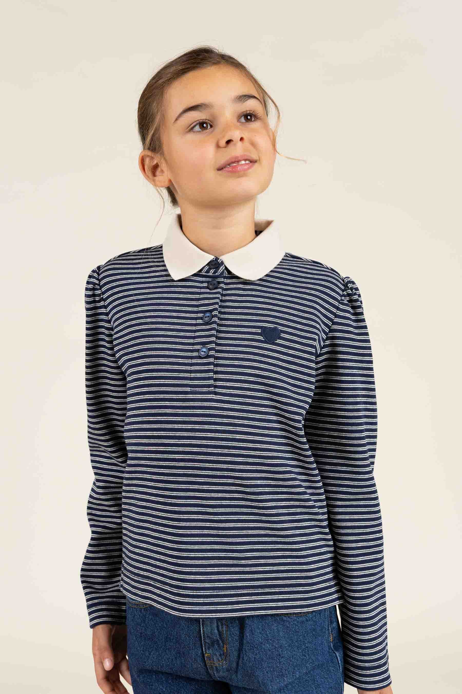 Gestreiftes Poloshirt - Tween - Navy Stripe | 100647 Elise