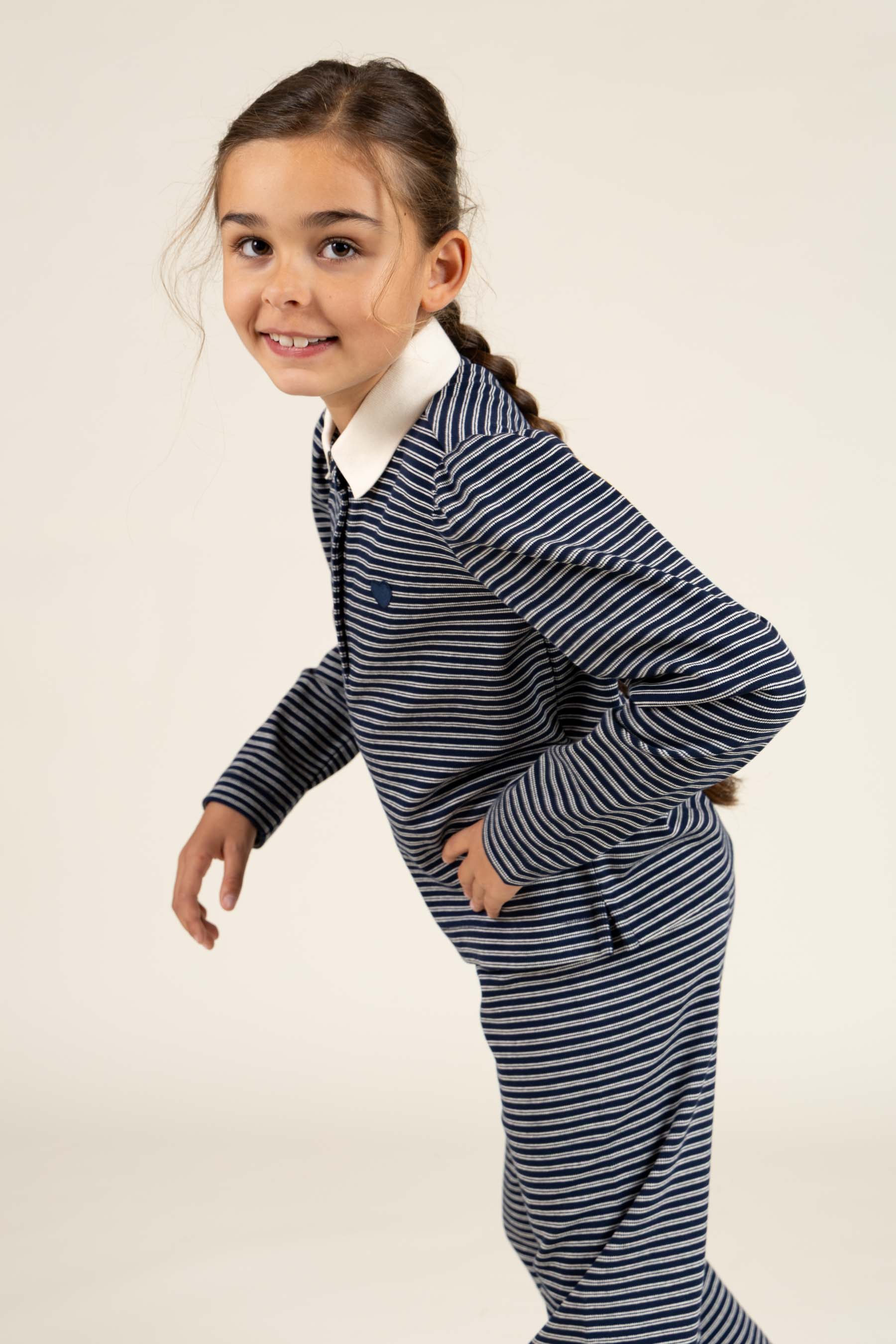 Gestreiftes Poloshirt - Tween - Navy Stripe | 100647 Elise