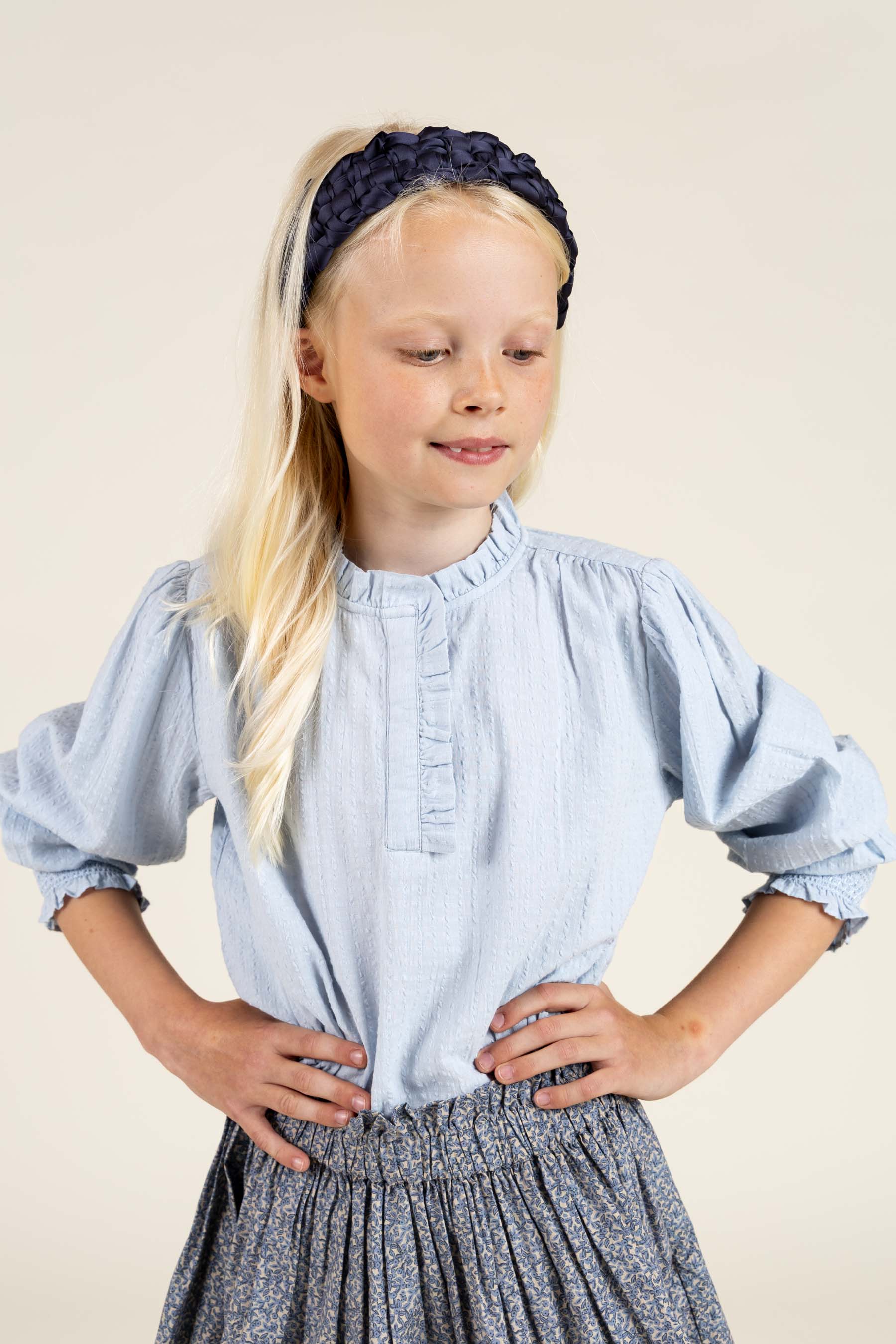 Baumwollbluse mit Knopfleiste - Tween - Light Blue | 100882 Claire