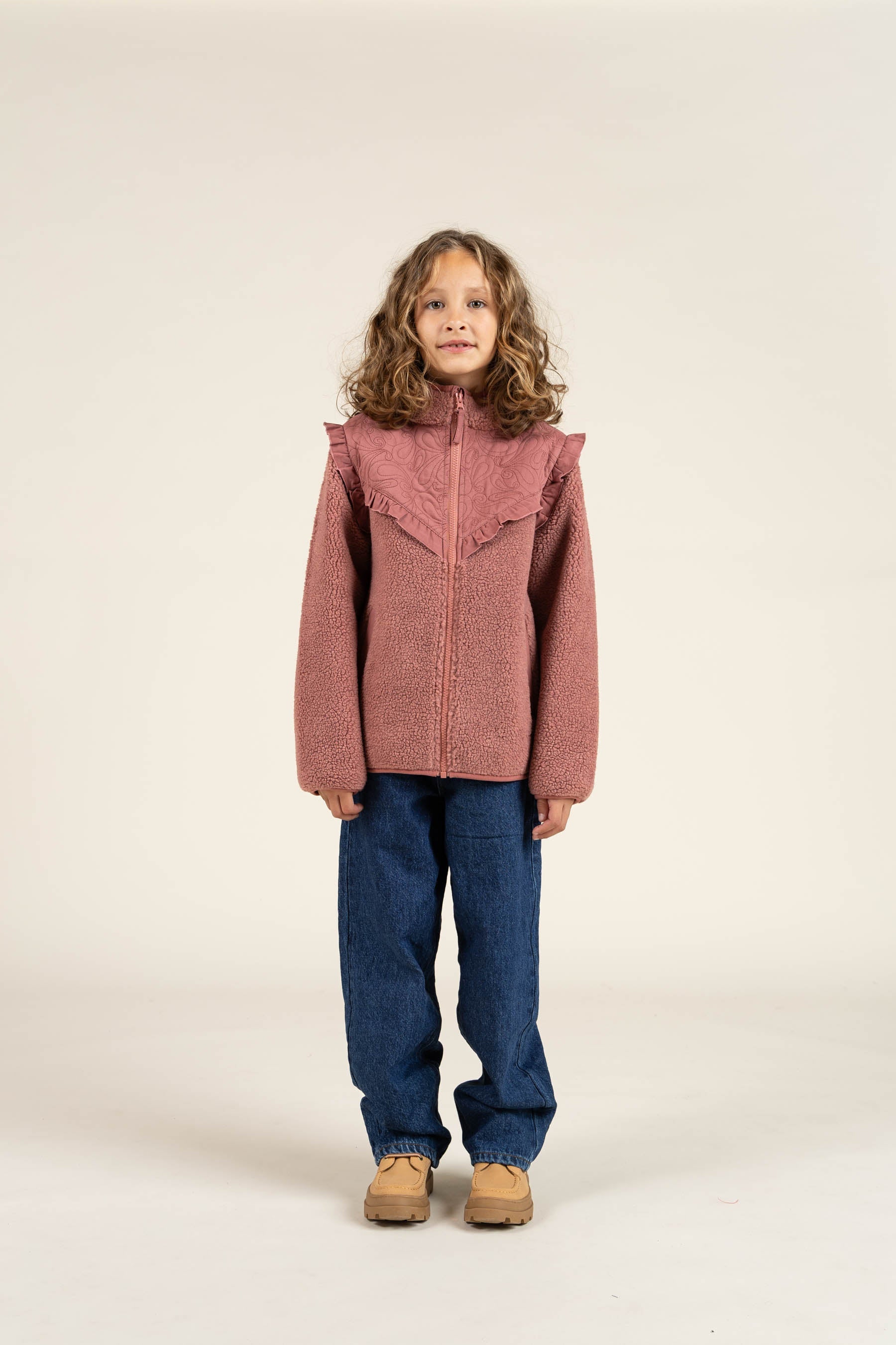 Teddyjacke mit Reißverschluss und Rüschen - Tween - Old Rose | 100637 Madison