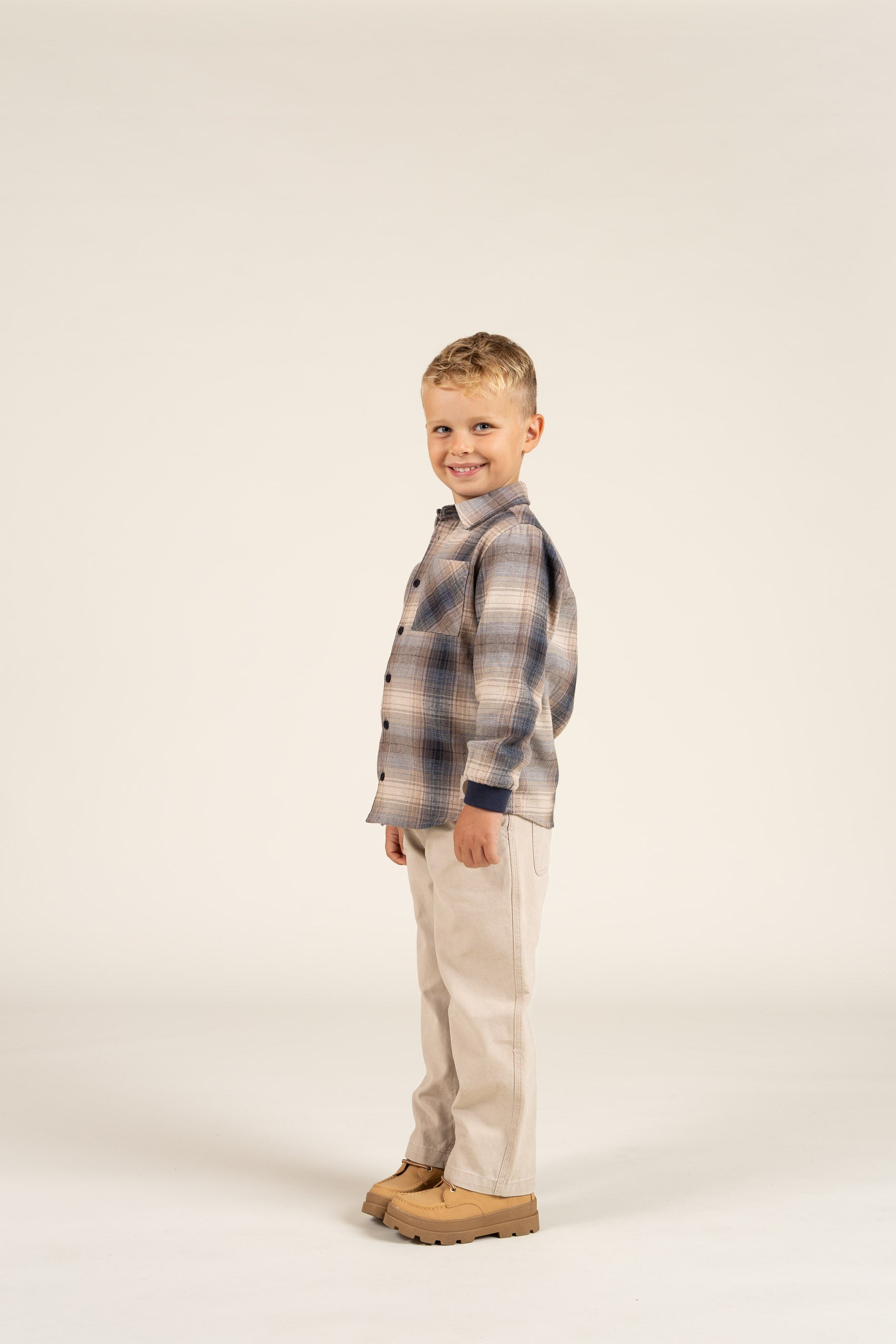 Canvas-Hose - Kids - Greige | 100115 Dereck