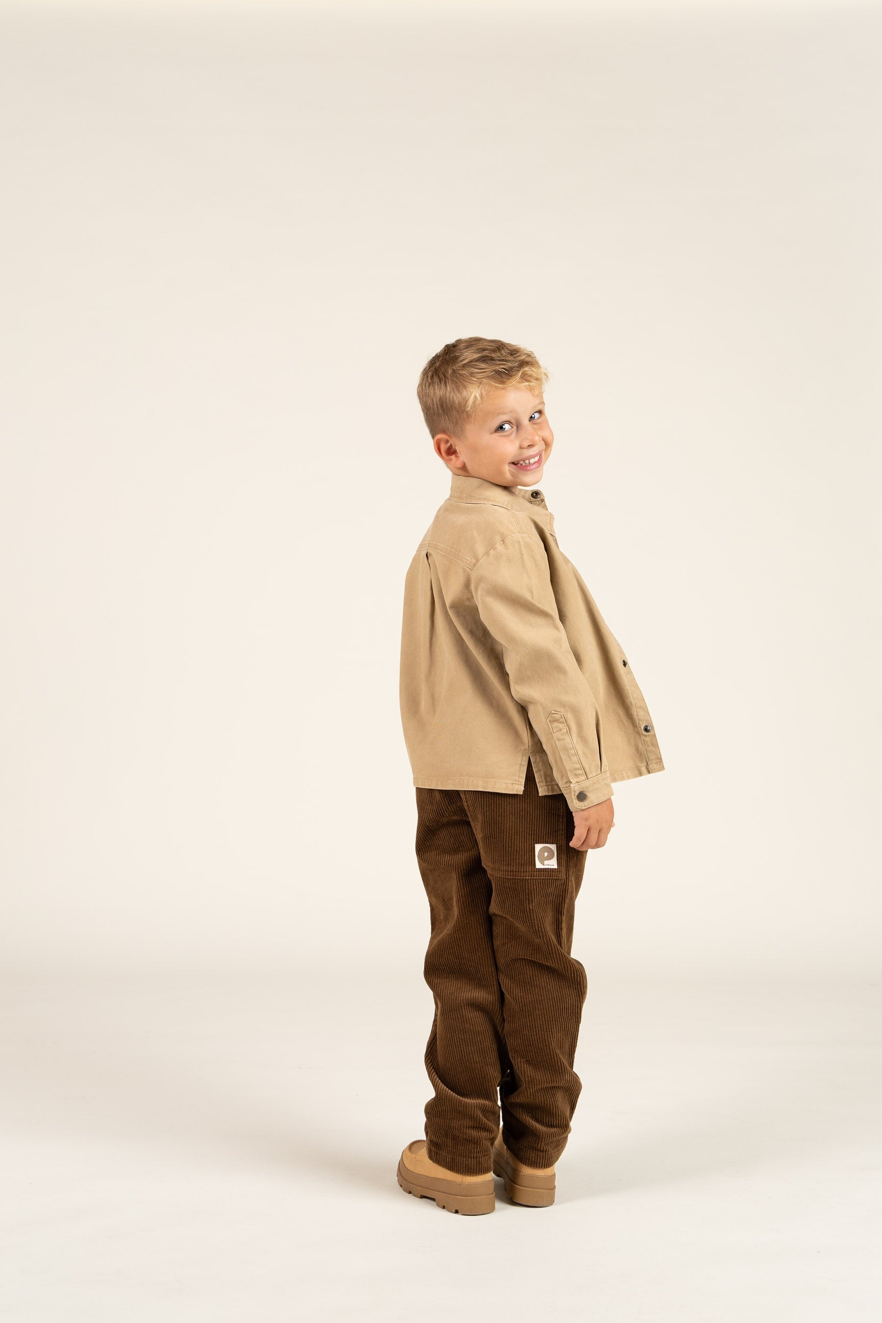 Canvas Overshirt - Kids - Beige | 100126 Dereck