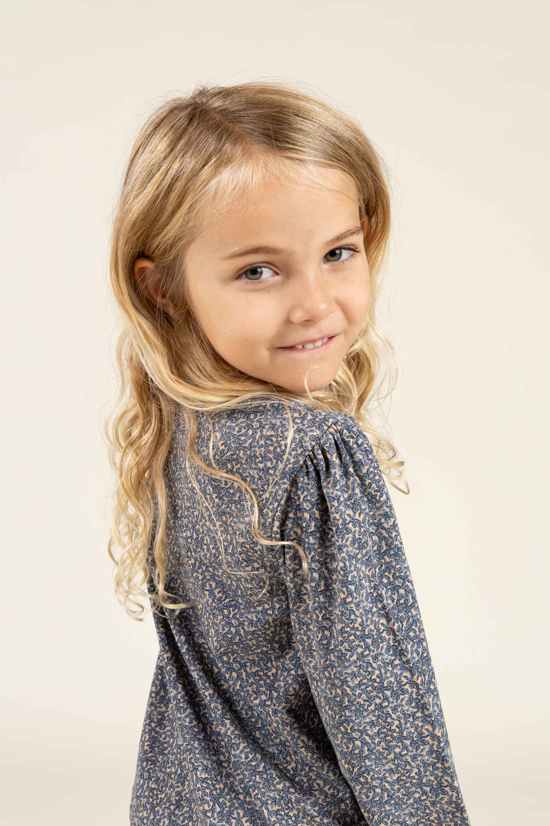 Bedruckte Jersey-Bluse - Kids - Blue | 100772 Ada
