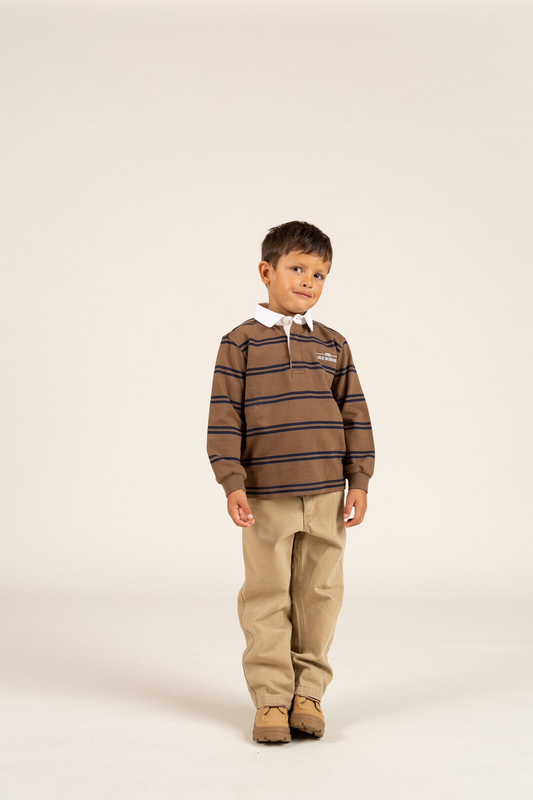 Polo-Sweatshirt - Kids - Coffee / Navy | 100644 Grant