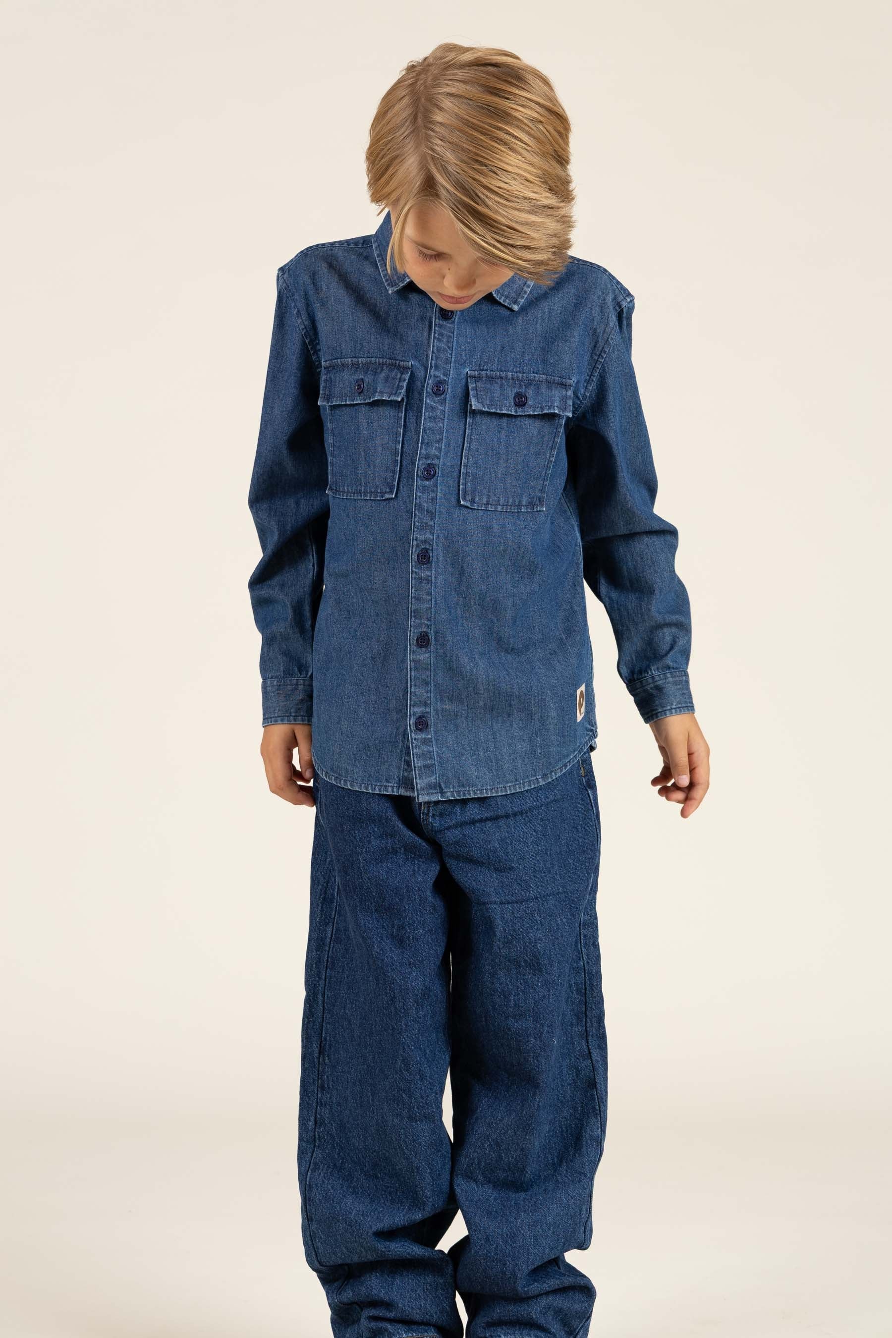 Jeanshemd - Tween - Dark Blue Denim | 100369 Delhi