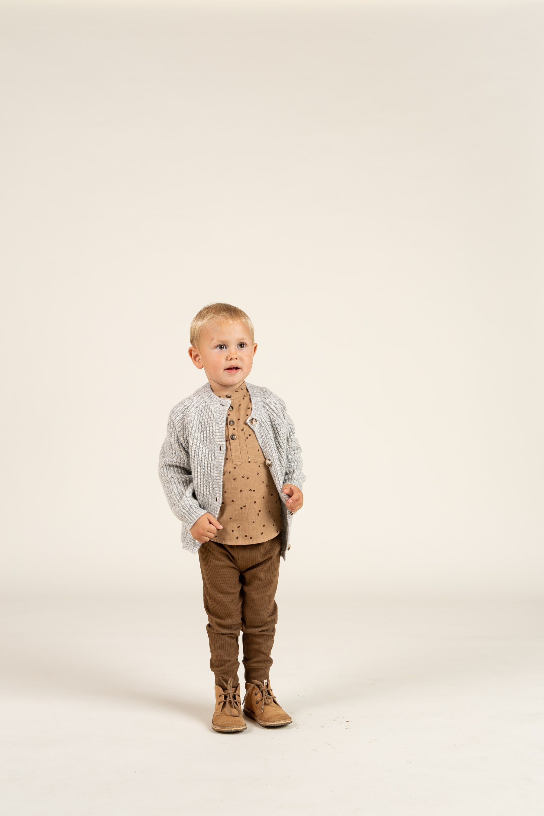 Baumwoll-Ripphose - Kids - Coffee | 100573 Manson