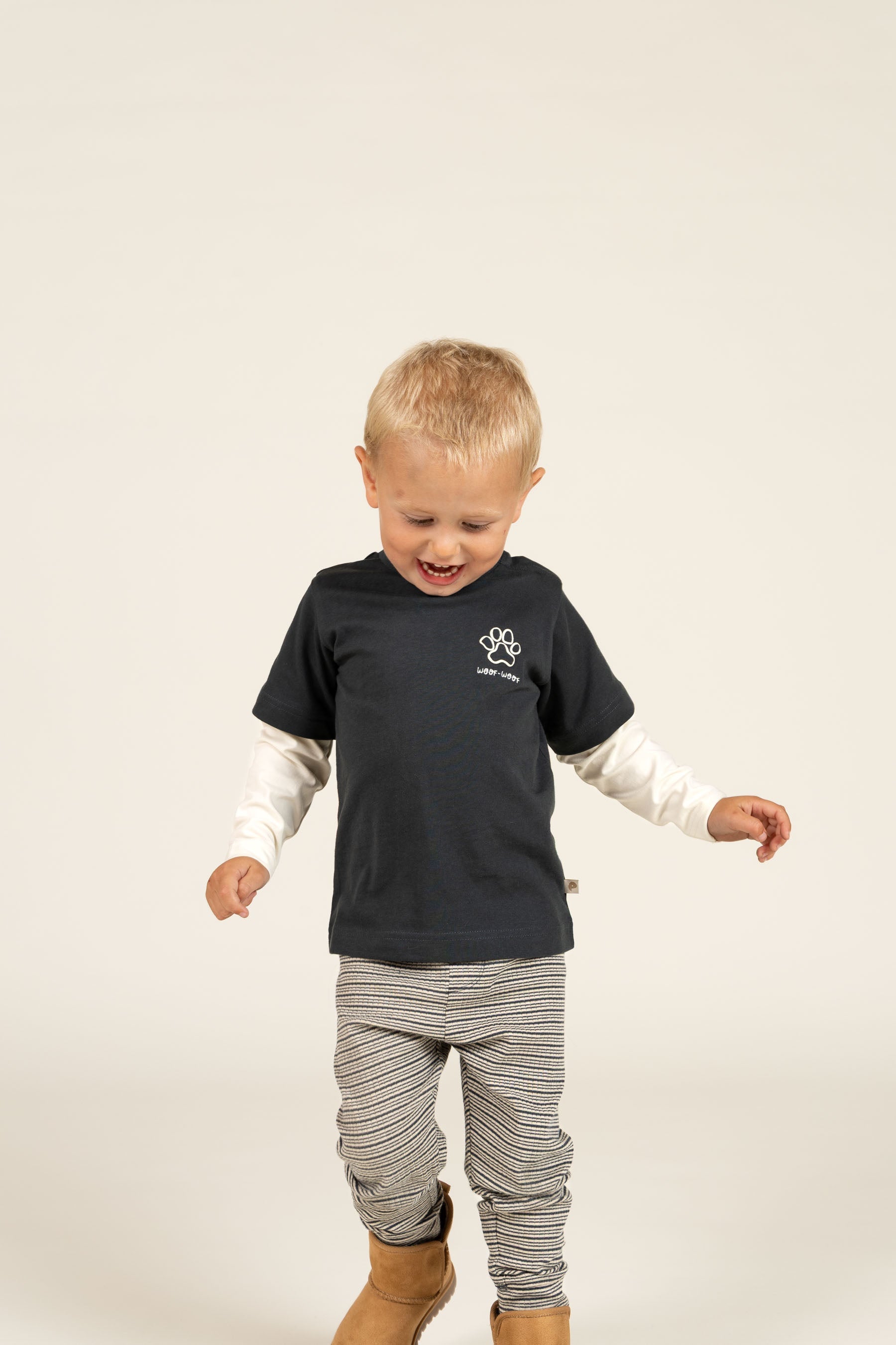 Baumwoll-Ripphose - Kids - Forest Green Stripe | 100570 Manson