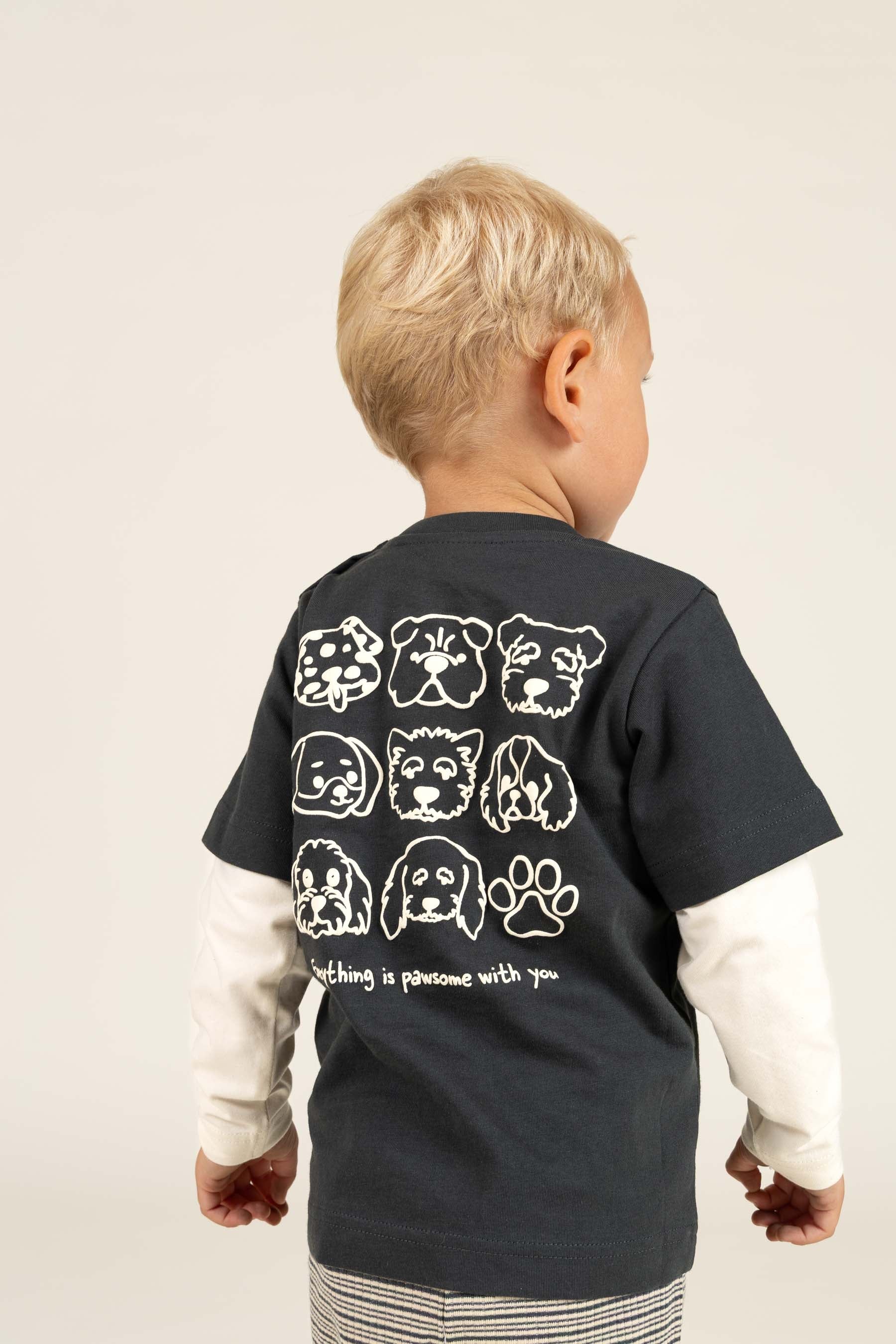 Boxy-T-Shirt mit zwei Ärmeln - Kids - Forest Green | 100840 Alex