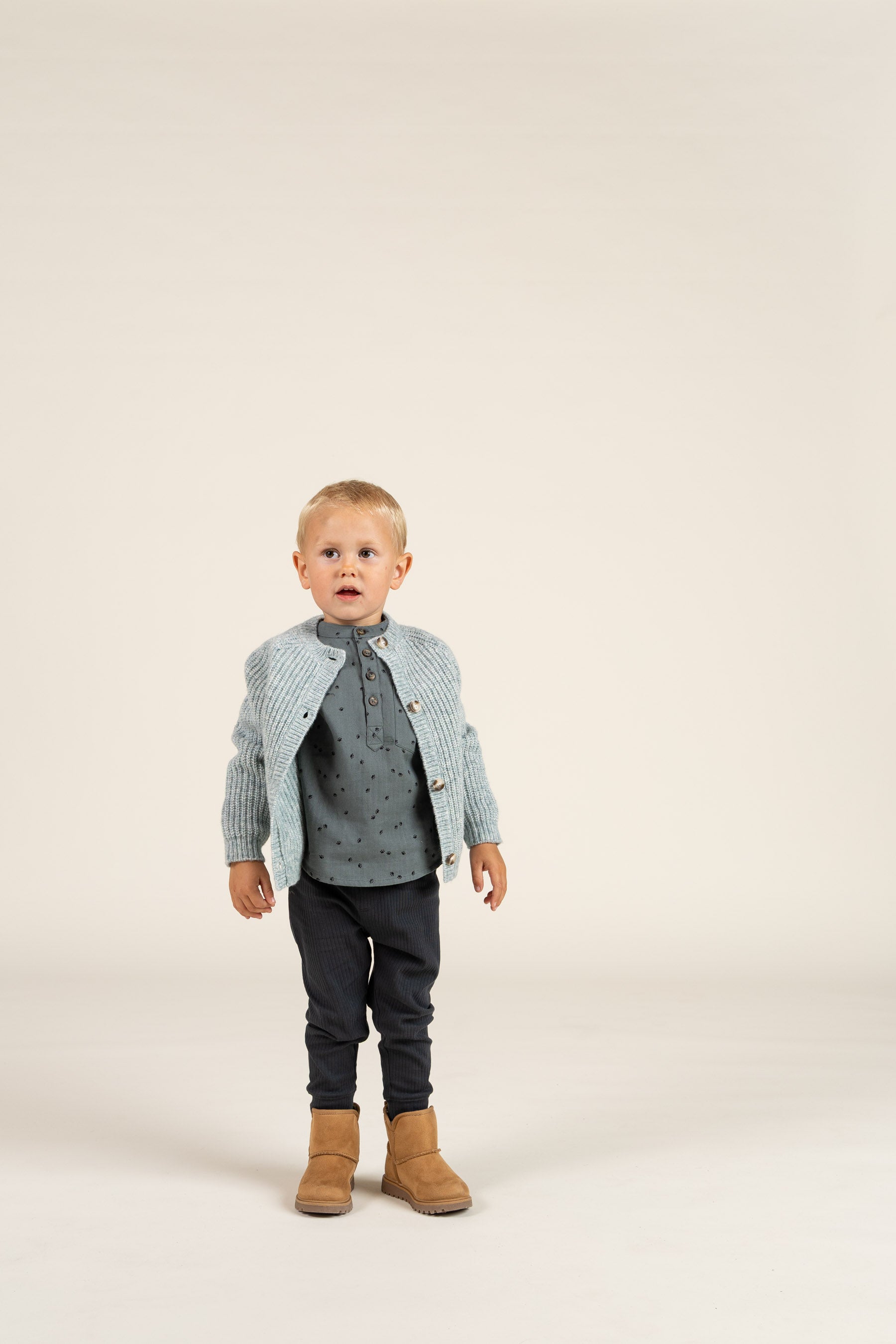 Hemd aus Baumwolle mit Druck - Kids - Dark Dusty Green | 100761 Edward