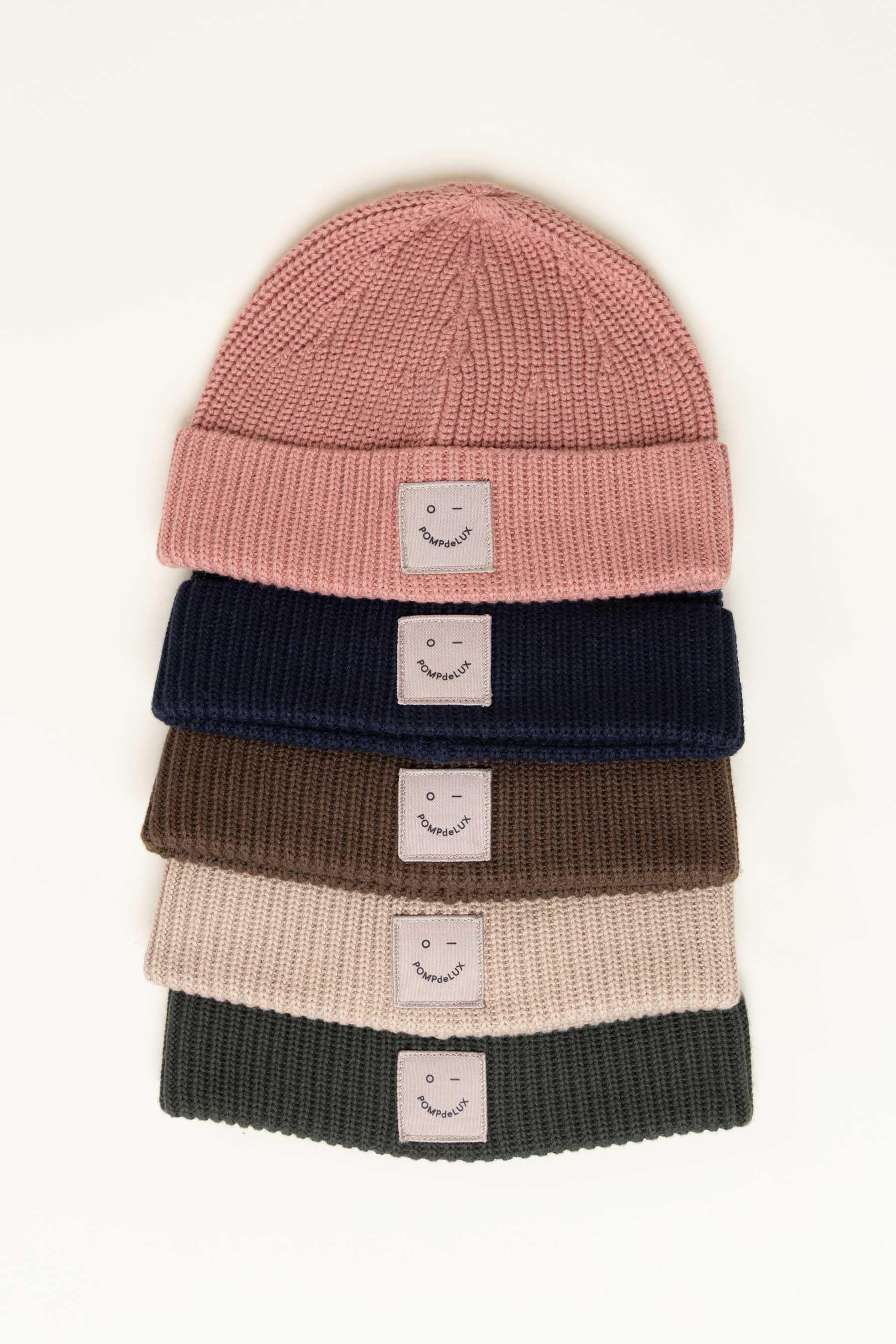Rippenstrick-Mütze - Kids - Navy