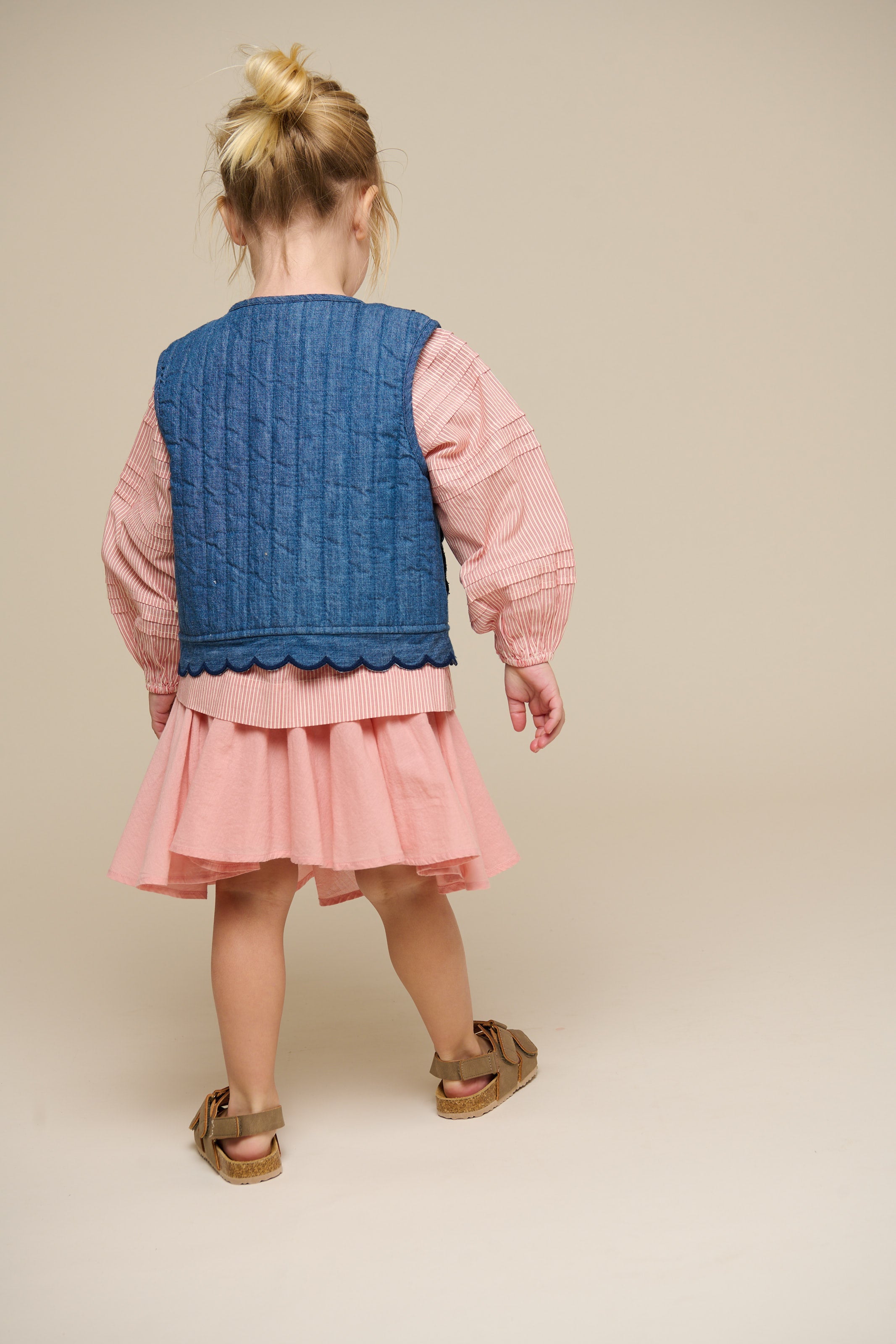 Baumwollrock mit Zick Zack Rüsche - Kids - Rose Tan | 101037 Alma