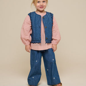 Gesteppte Denimweste - Kids - Blue Denim | 101052 Isabella