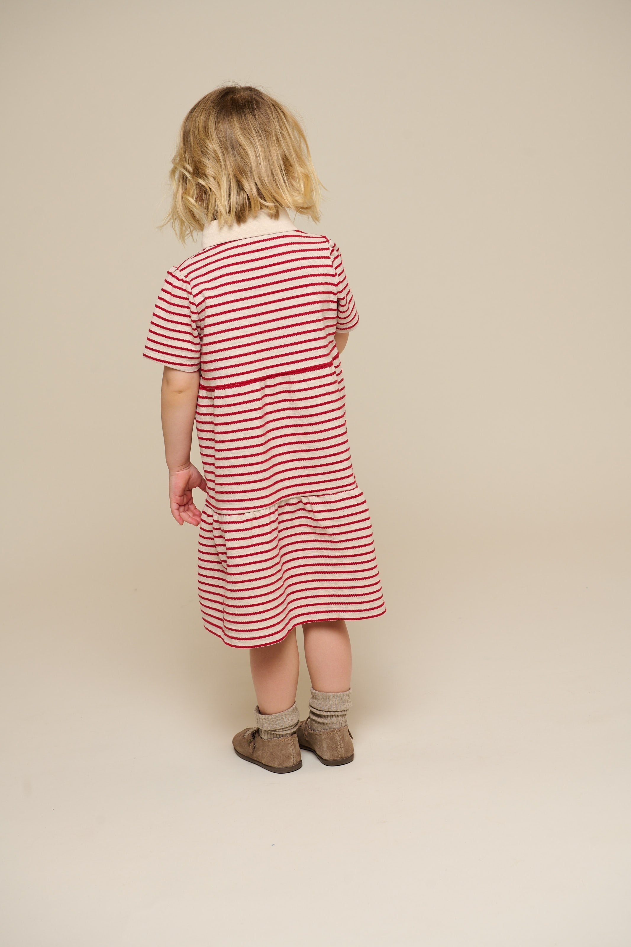 Gestreiftes Jersey-Kleid - Kids - Cherry Red | 101008 Emmie