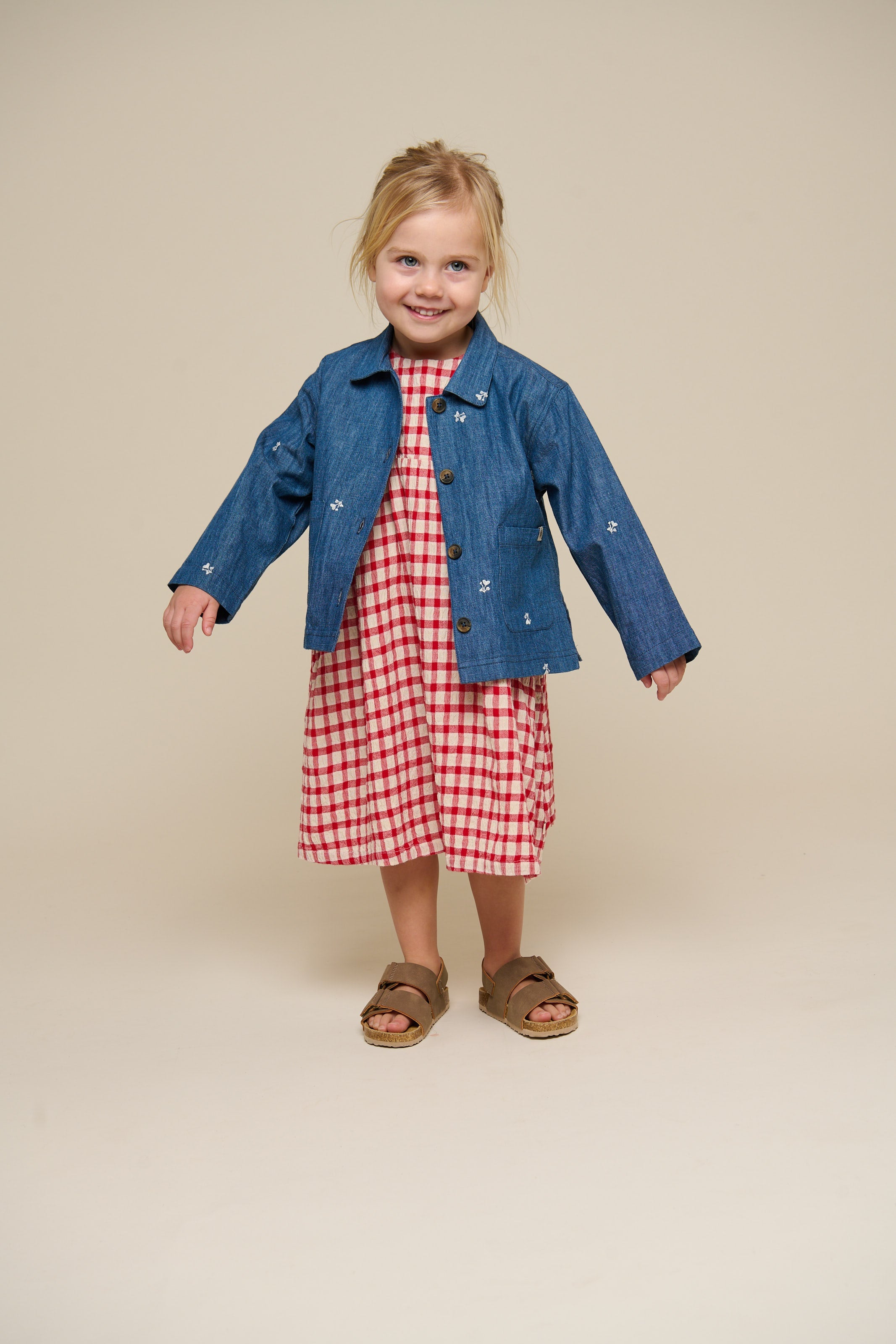 Bestickte Leichte Denim-Hemdenjacke - Kids - Blue Denim | 101051 Isabella