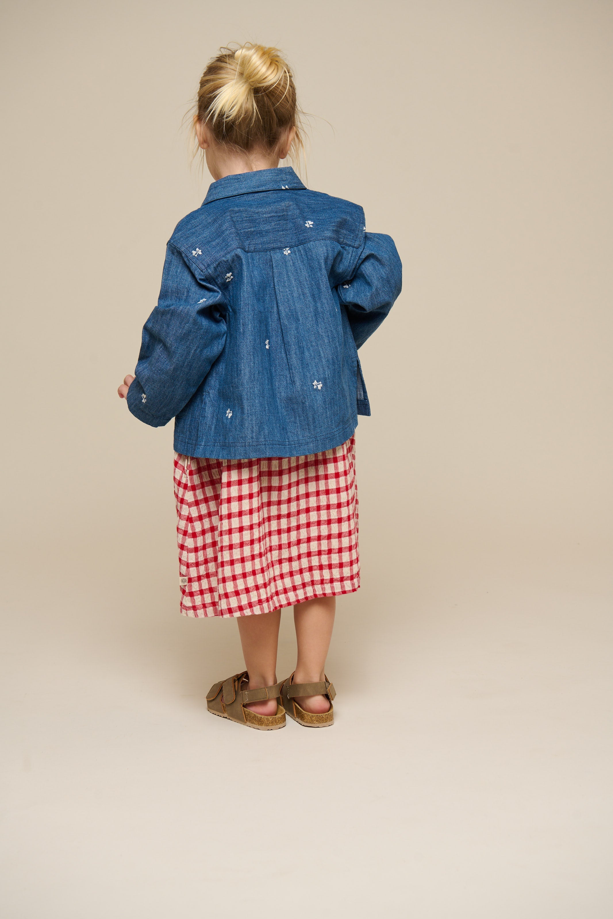 Bestickte Leichte Denim-Hemdenjacke - Kids - Blue Denim | 101051 Isabella