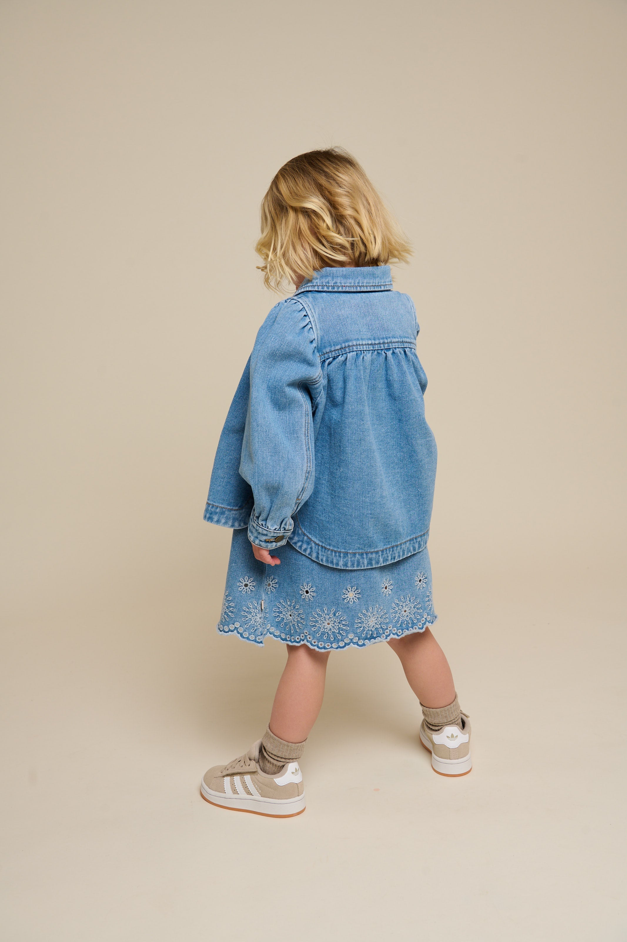 Besticktes Denim-Minikleid - Kids - Light Blue Denim | 101018 Vera