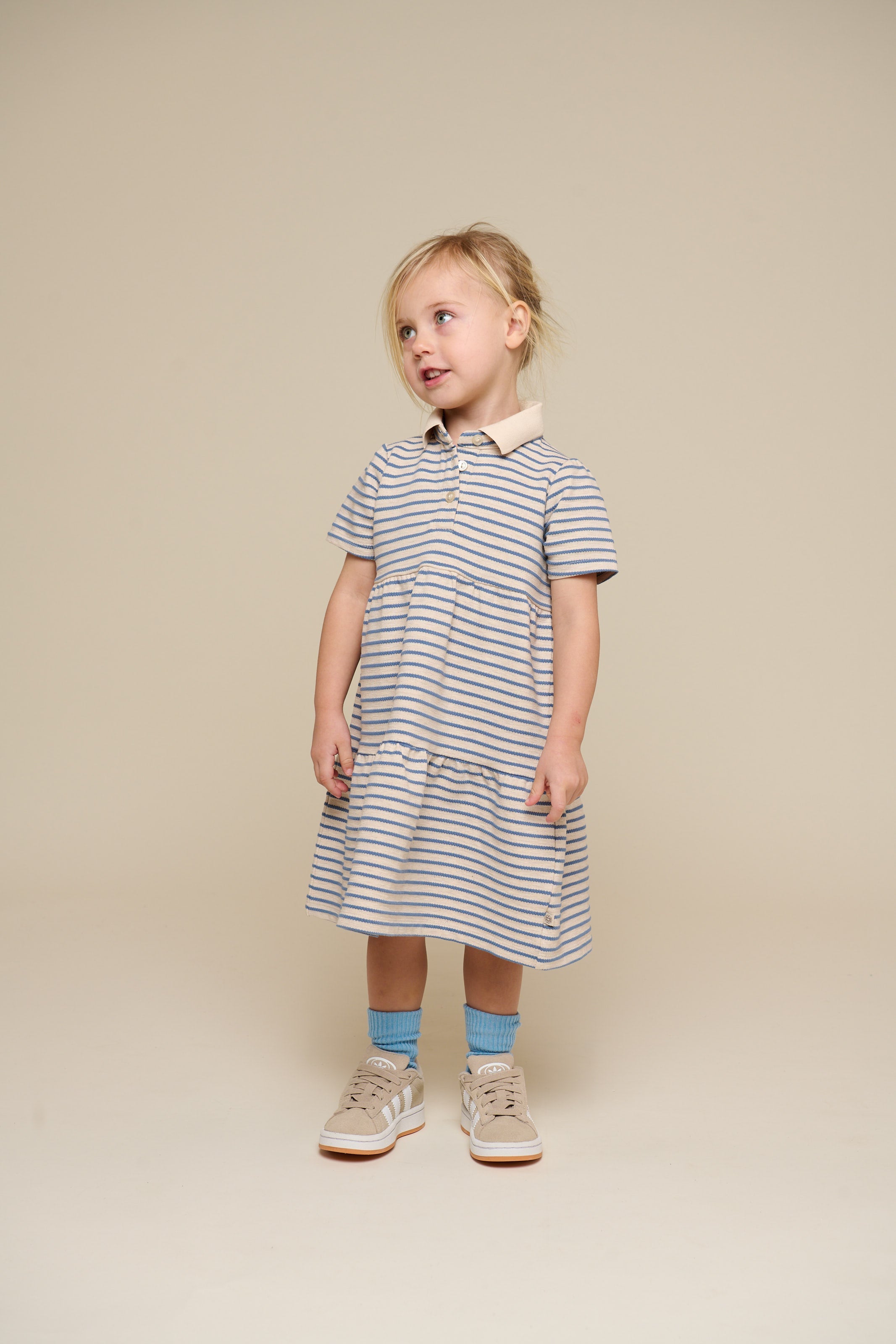 Gestreiftes Jersey-Kleid - Kids - Blue | 101012 Emmie