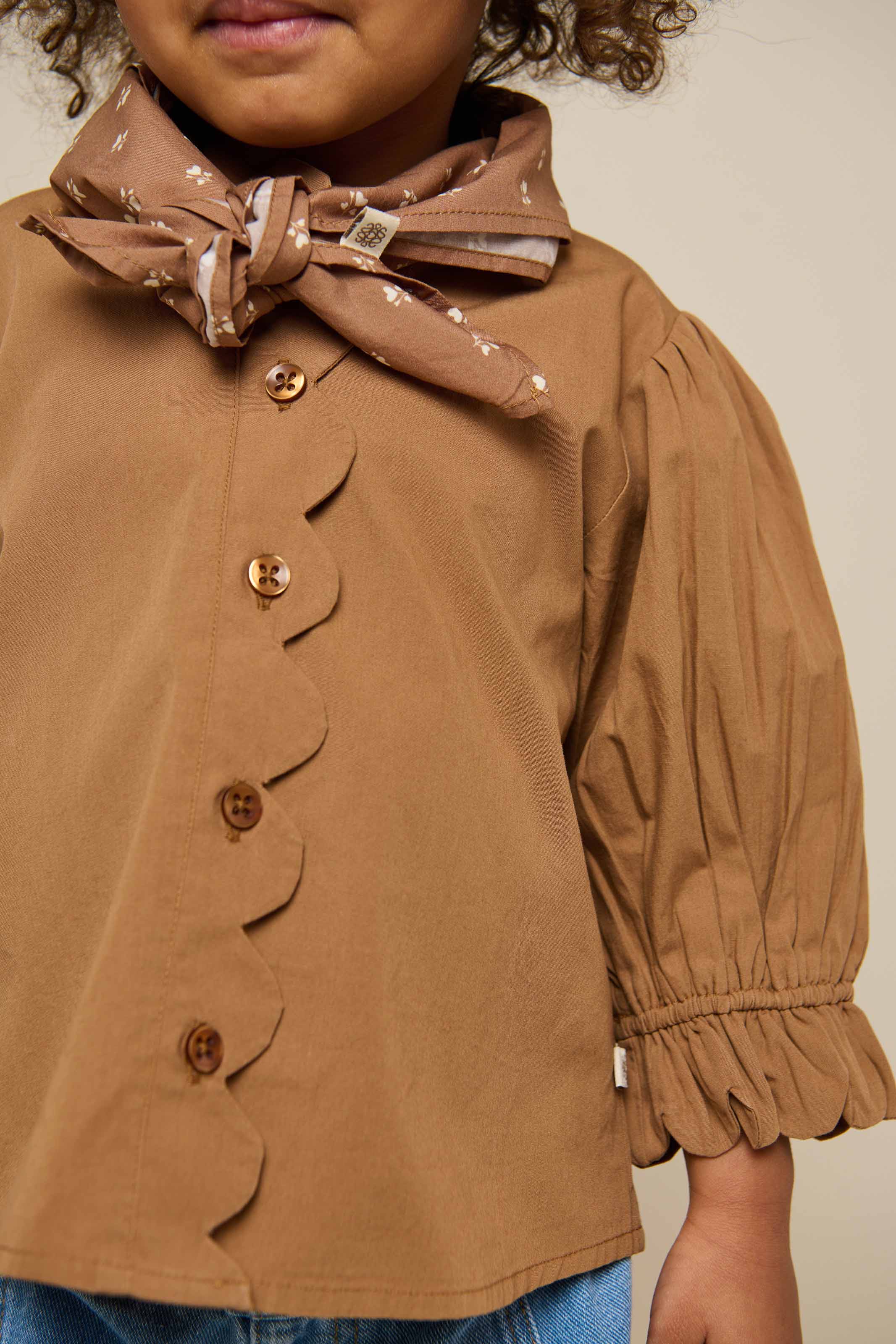 Popelinebluse mit Muschelkante - Kids - Coconut | 101046 Joy