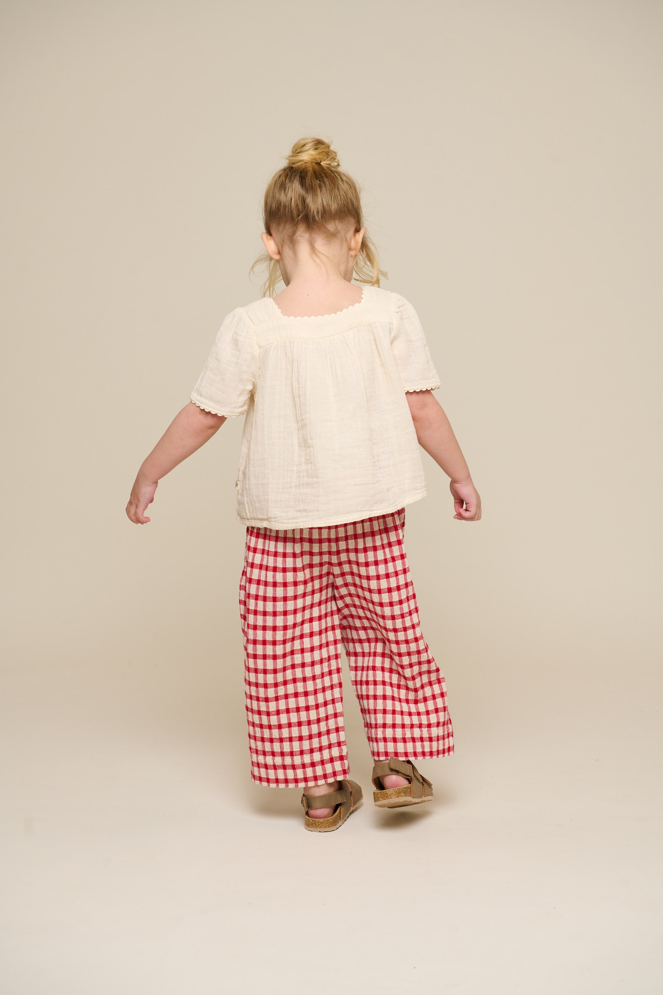 Karierte Baumwollhose - Kids - Cherry Red | 100906 Bonnie