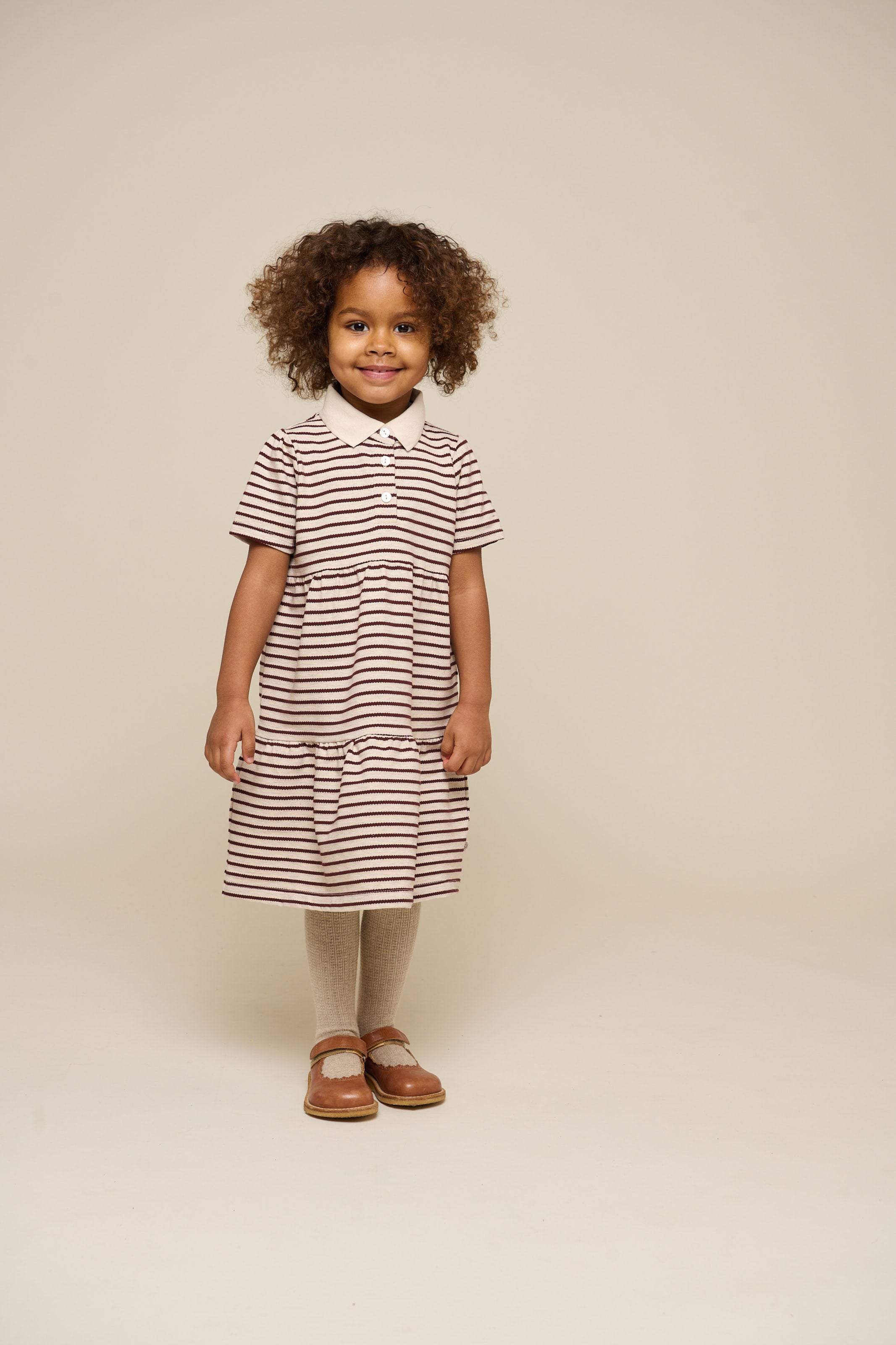 Gestreiftes Jersey-Kleid - Kids - Brown | 101010 Emmie