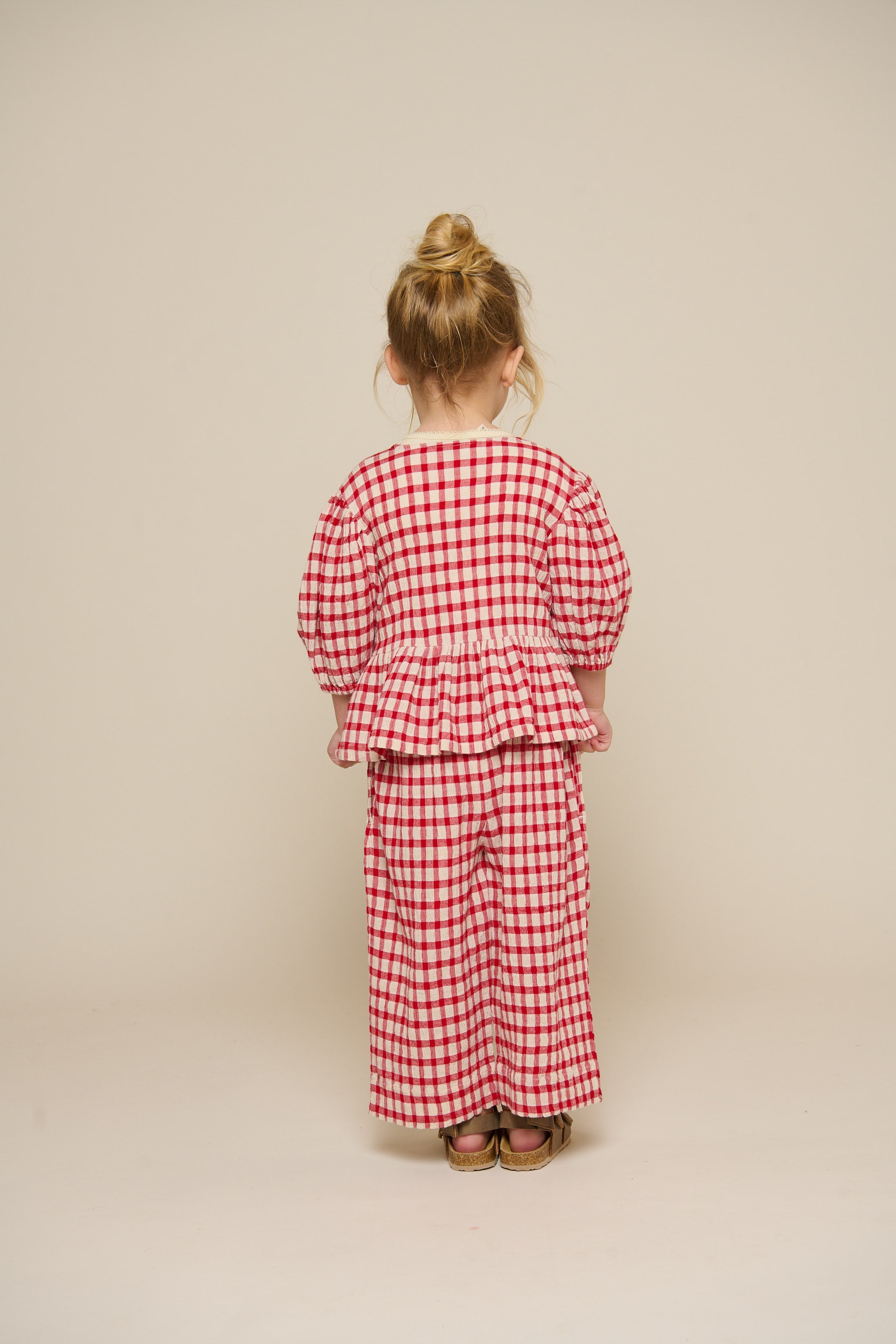 Karierte Baumwollbluse - Kids - Cherry Red | 100908 Bonnie