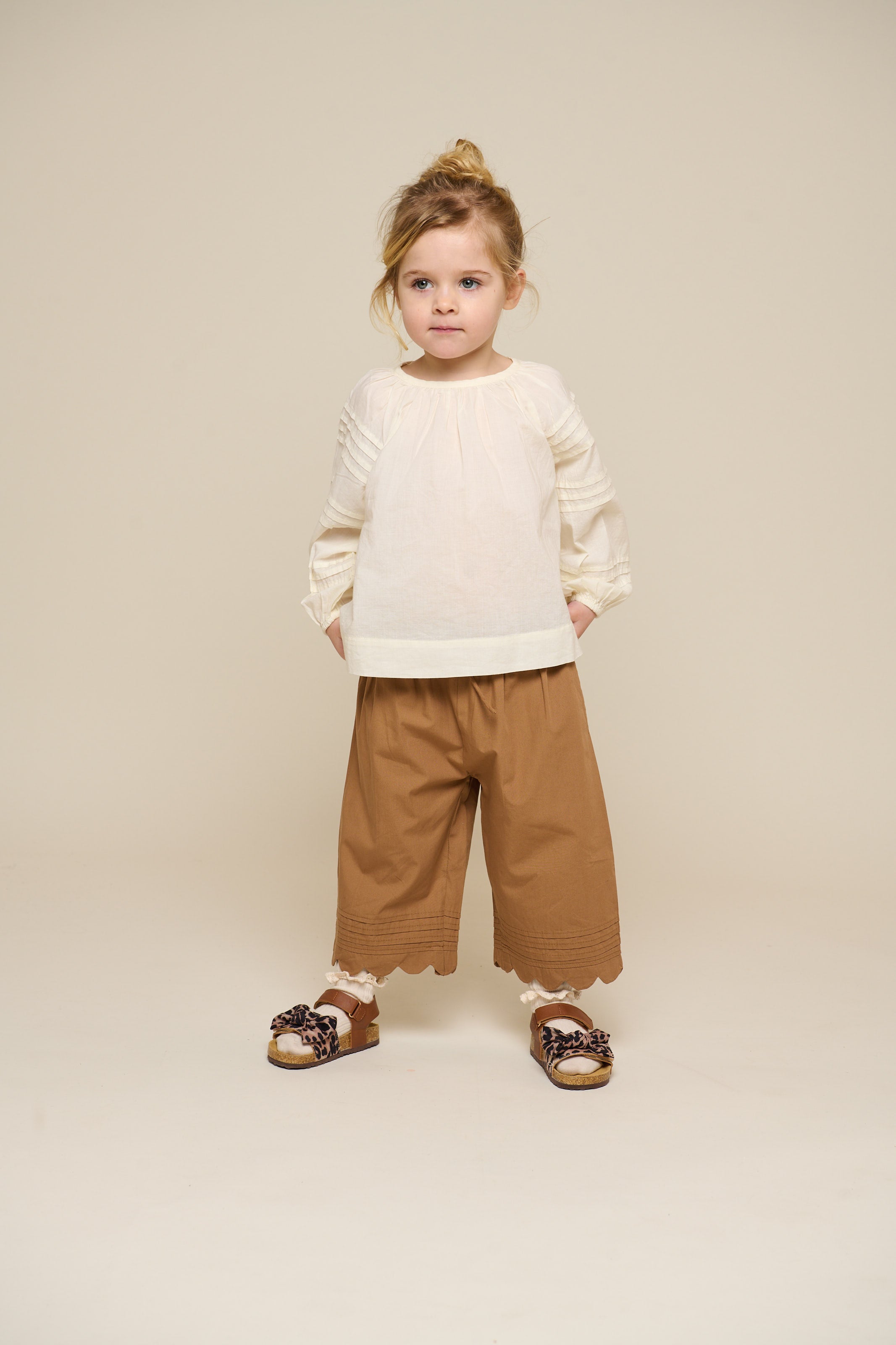 Popelinehose mit Muschelkante - Kids - Coconut | 101048 Joy