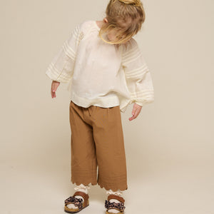 Popelinehose mit Muschelkante - Kids - Coconut | 101048 Joy