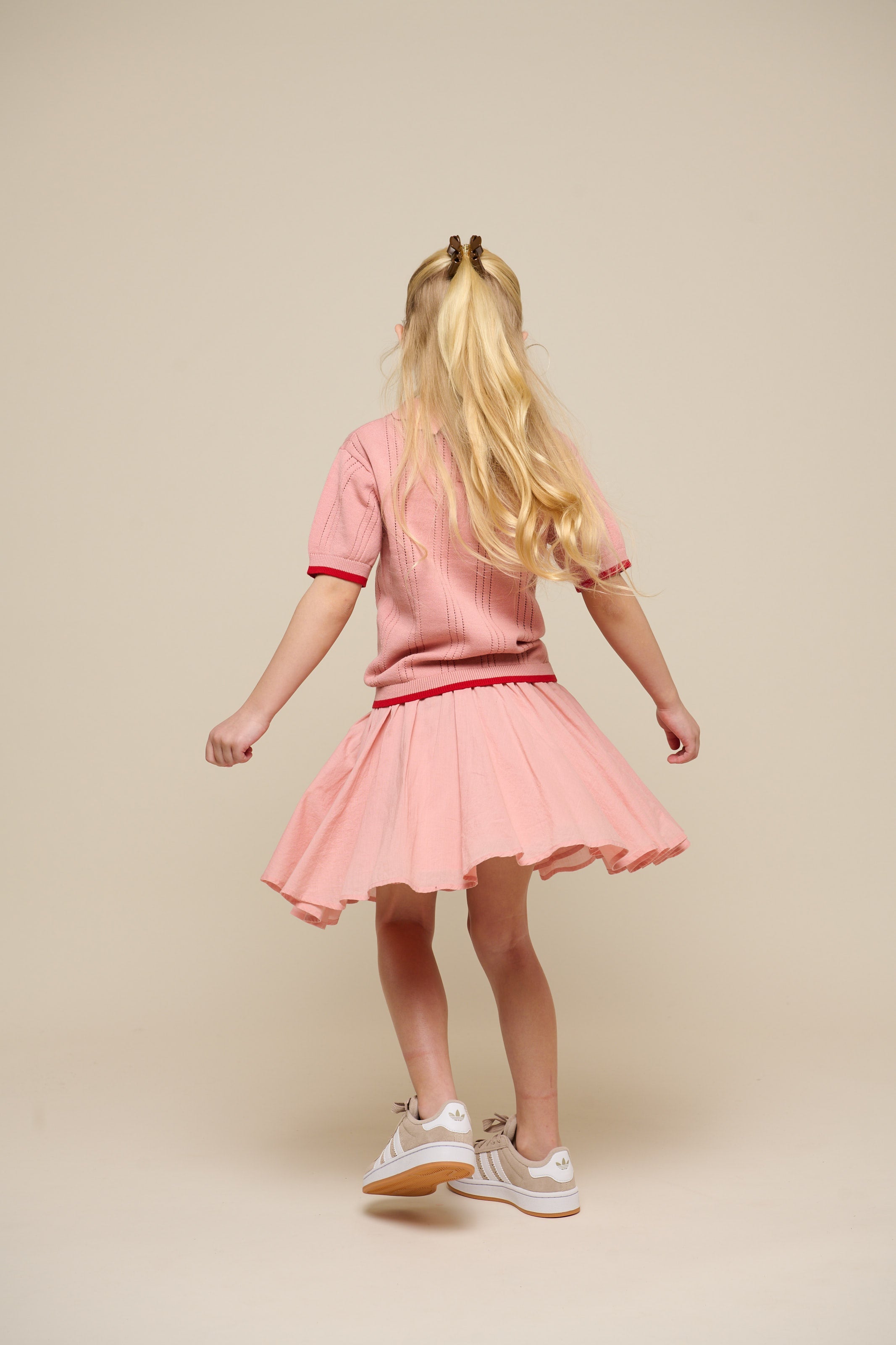Baumwollrock mit Zick Zack Rüsche - Tween - Rose Tan | 101068 Alma