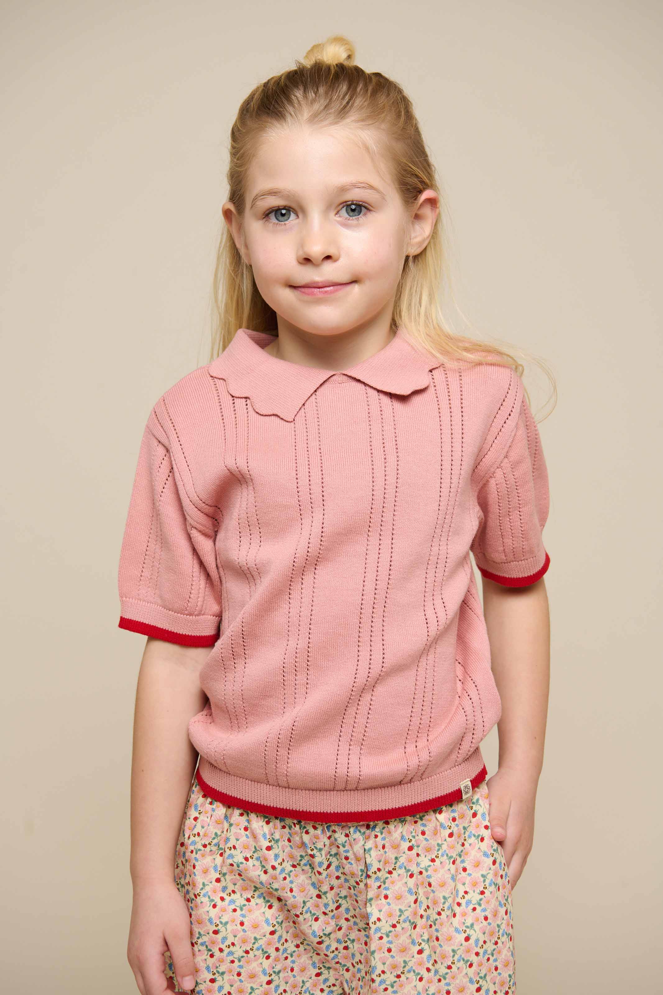 Mädchen Strick-Polo - Tween - Rose | 101242 Helena