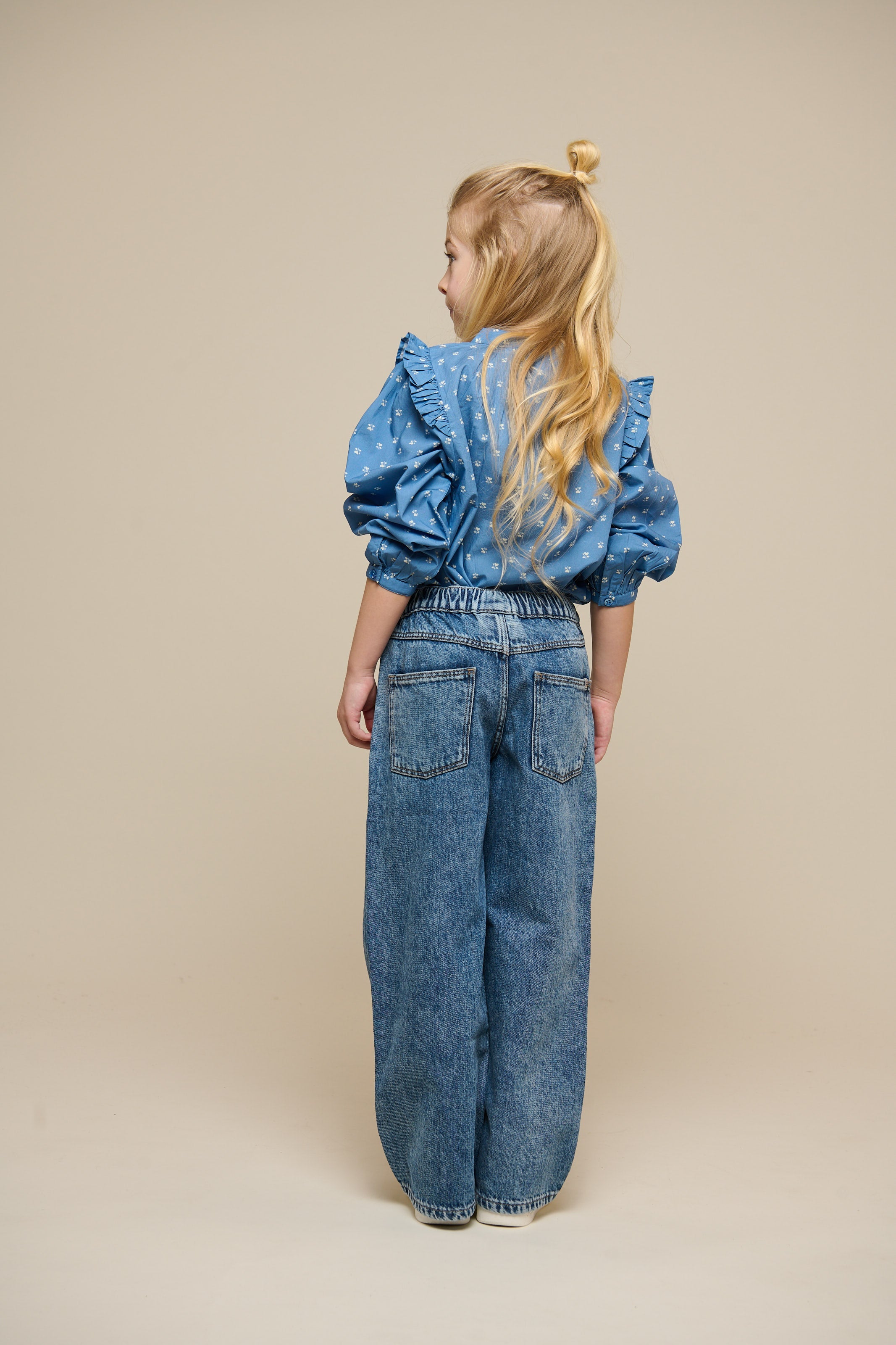 Bedruckte Popeline-Hemdbluse - Tween - Dusty Blue | 101087 Camilla