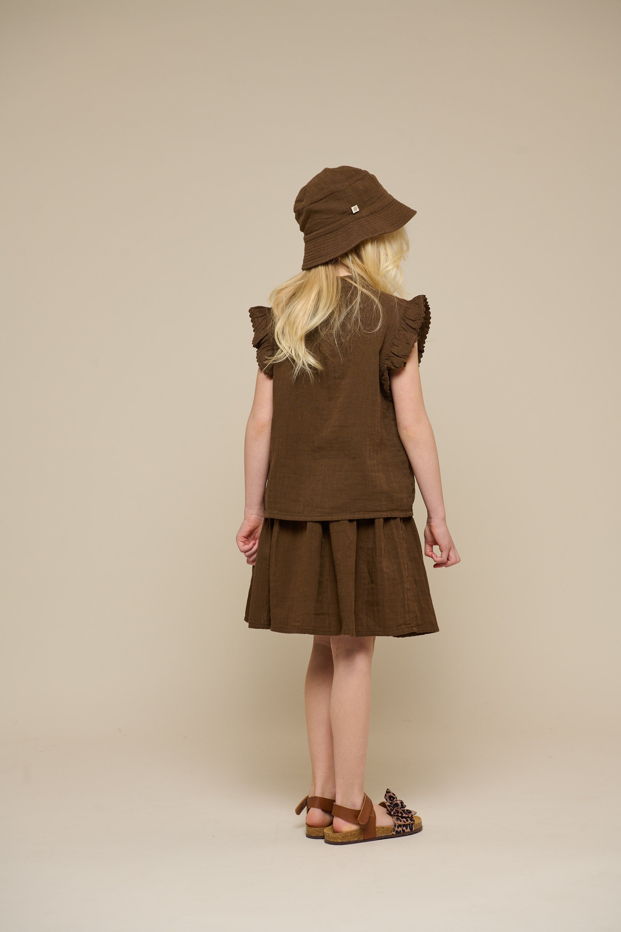 Ärmelloses Top aus Gaze - Tween - Dark Brown | 100929 Jasmine