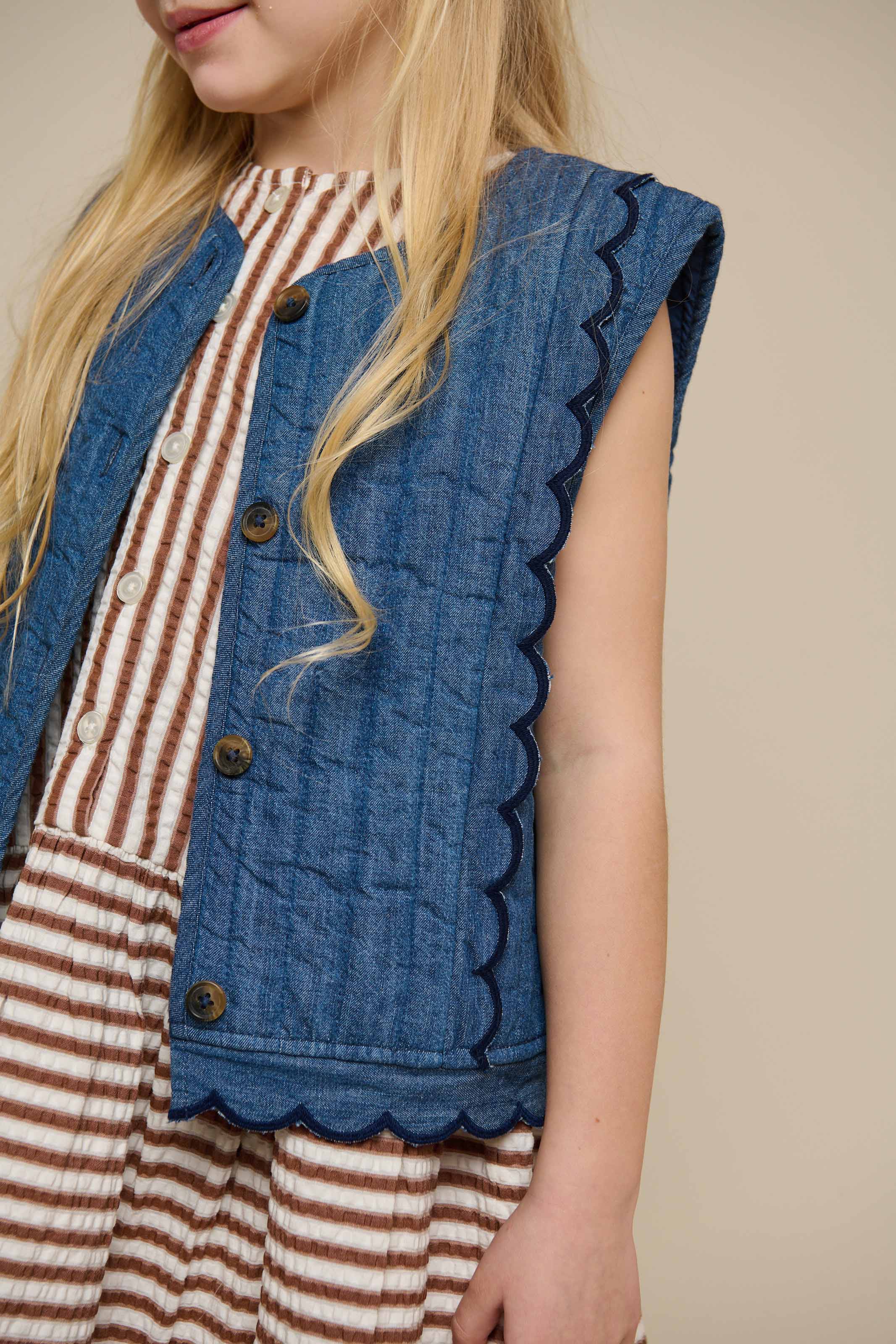 Gesteppte Denimweste - Tween - Blue Denim | 101083 Isabella