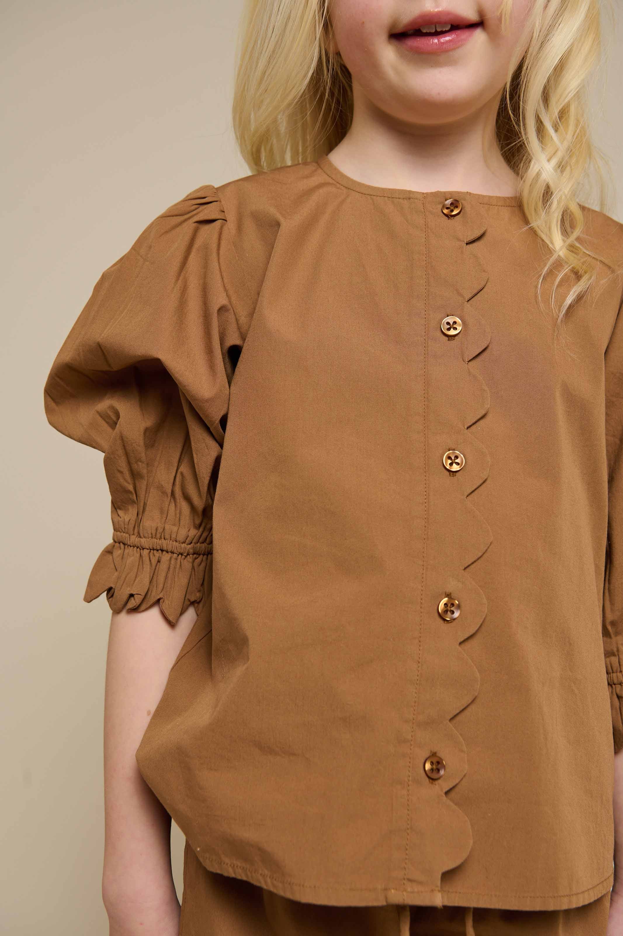 Popelinebluse mit Muschelkante - Tween - Coconut | 101077 Joy
