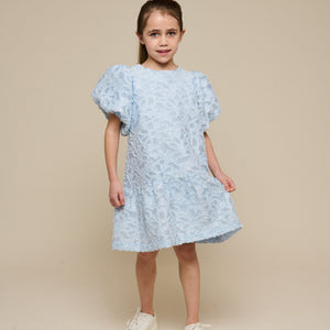 Jacquard-Kleid aus Baumwollmischung - Tween - Light Blue | 100995 Giselle