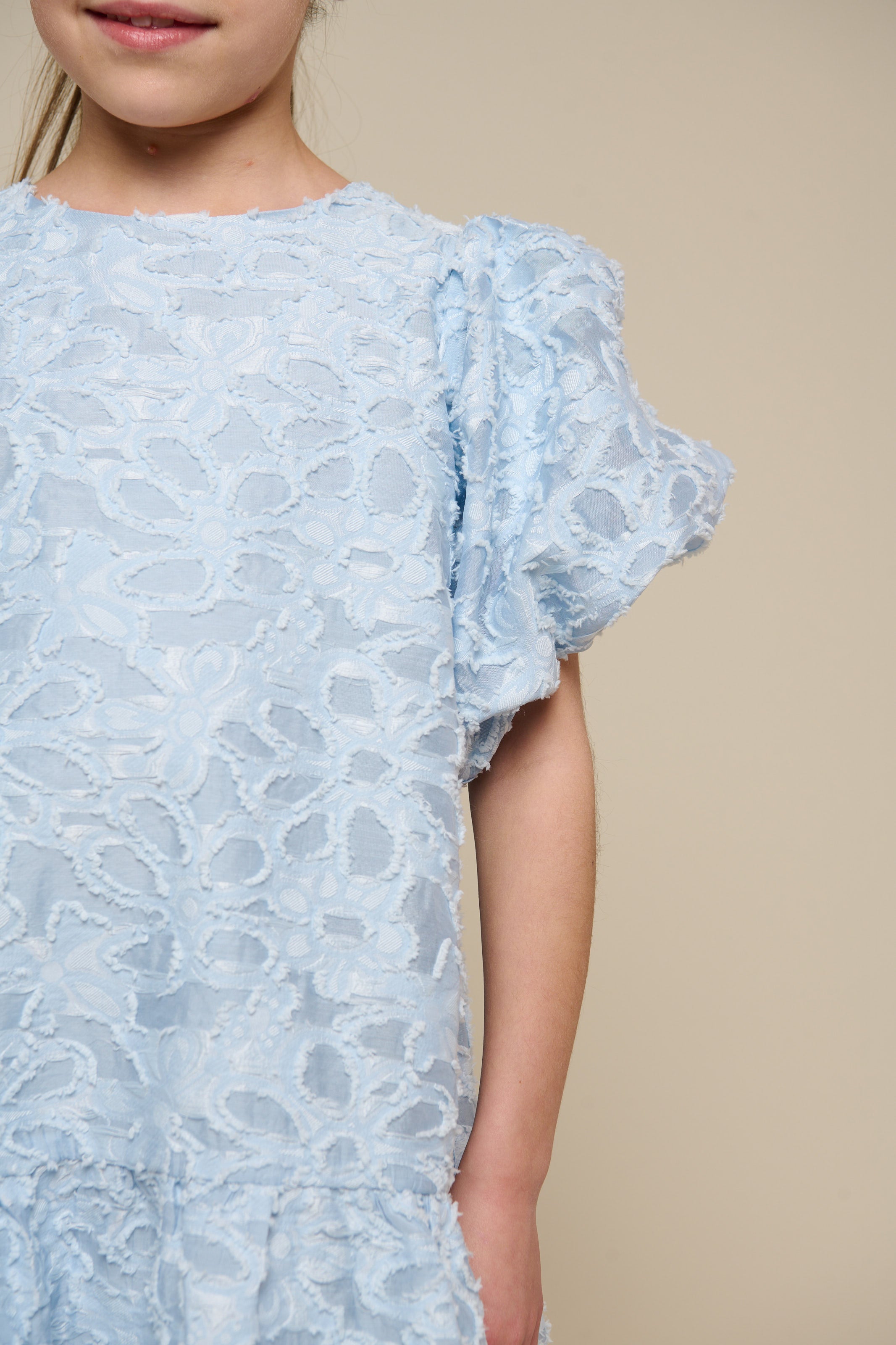 Jacquard-Kleid aus Baumwollmischung - Tween - Light Blue | 100995 Giselle