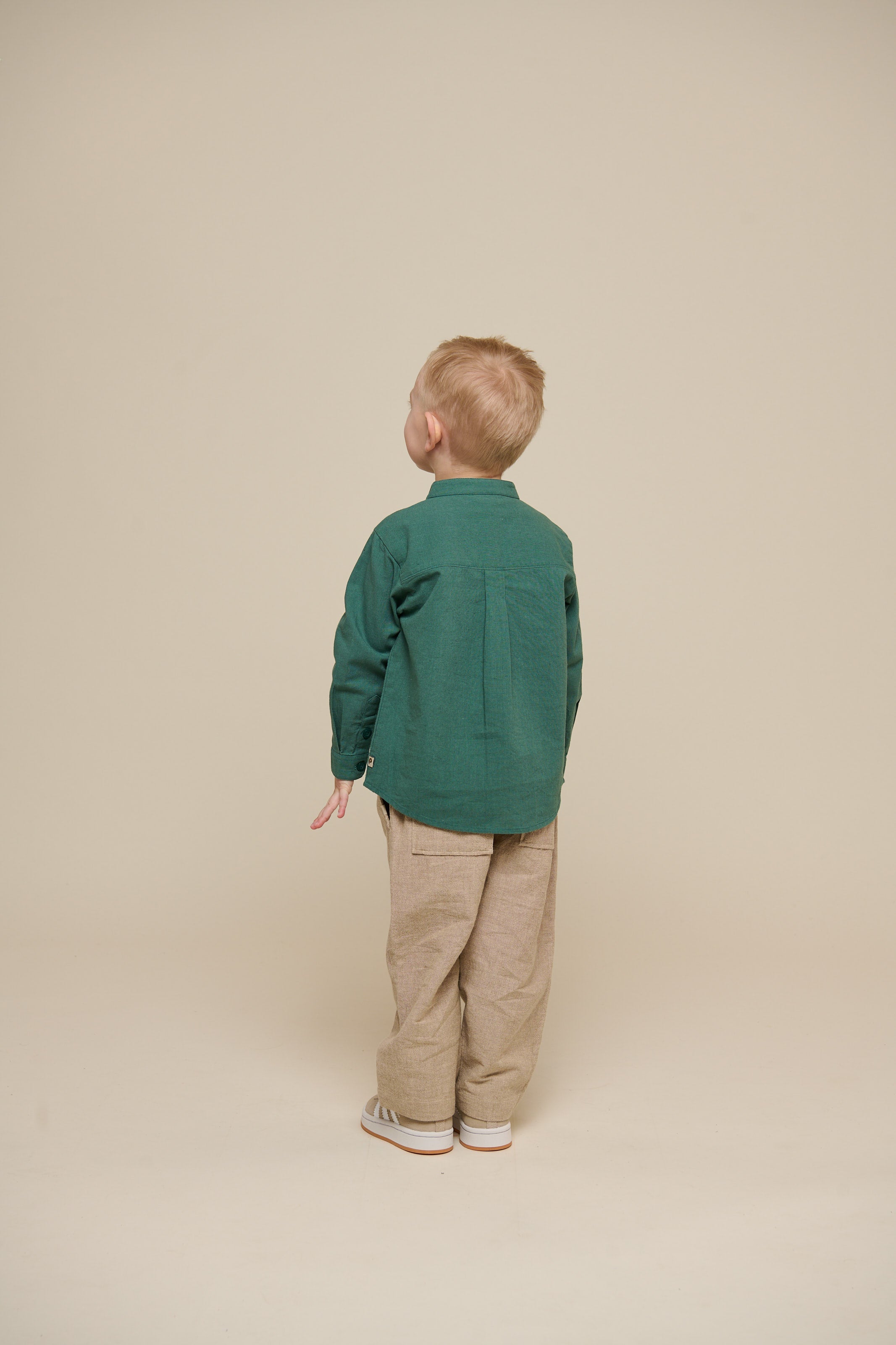 Strukturierte, gewebte Baumwollhose - Kids - Sand | 101199 Walter
