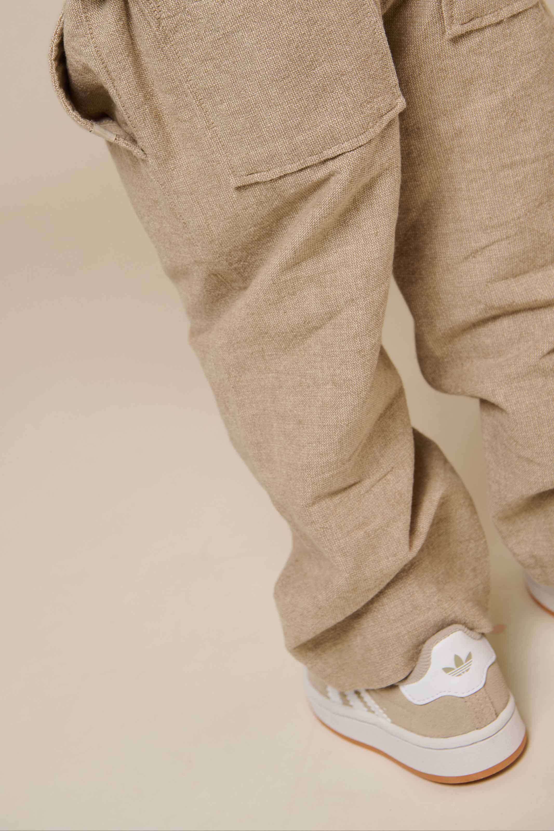 Strukturierte, gewebte Baumwollhose - Kids - Sand | 101199 Walter